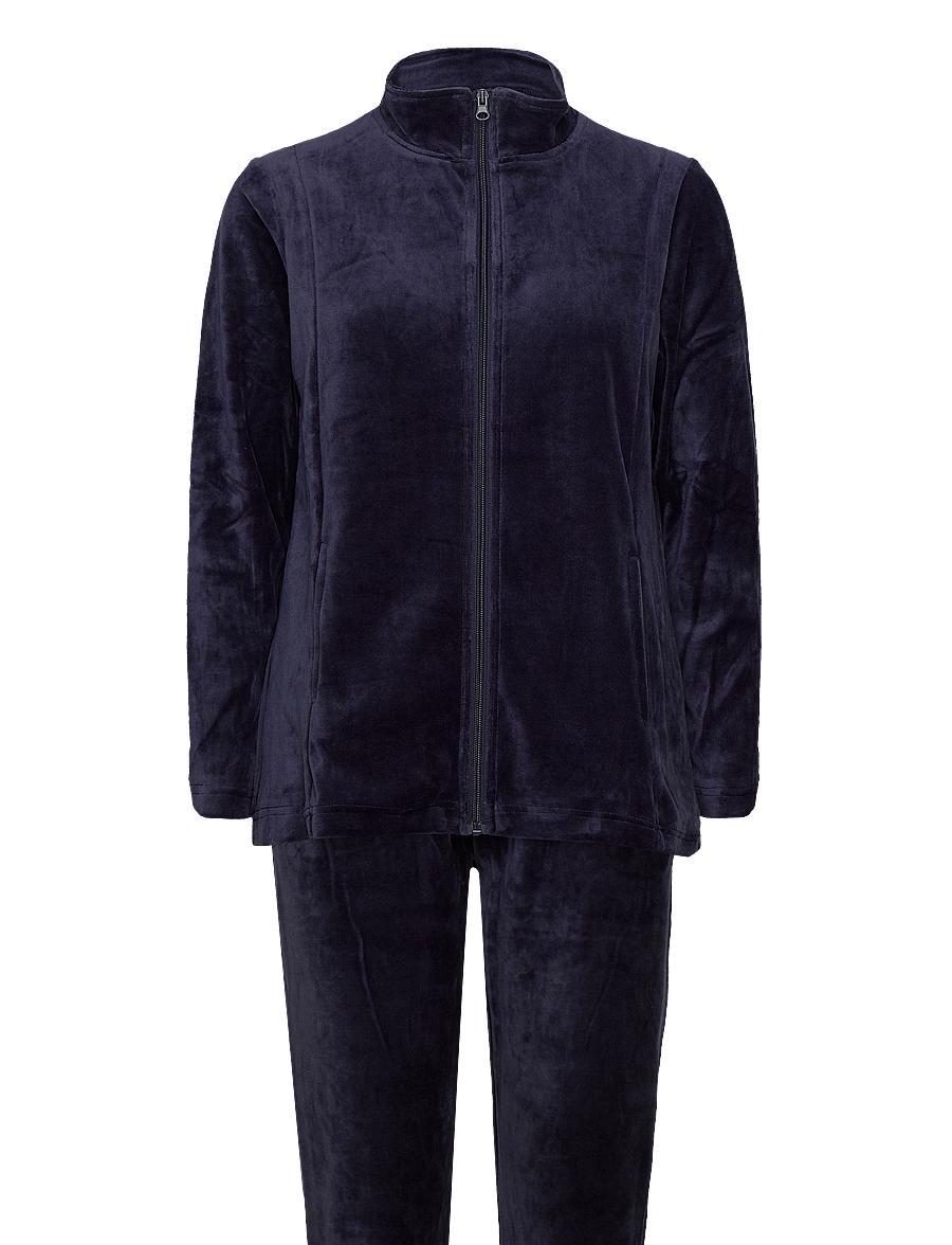 Damella of Sweden - Velour suit Marielle - sweatshirts & kapuzenpullover - navy - 1