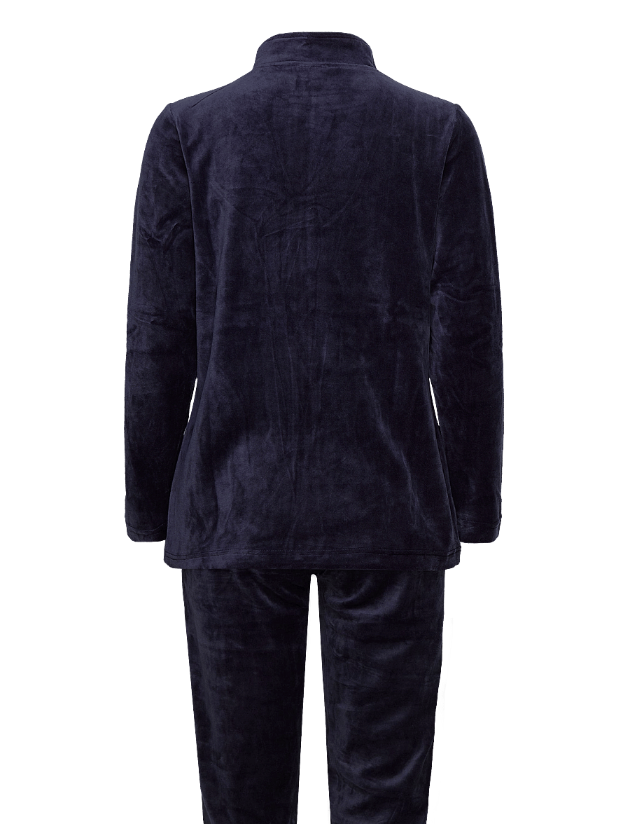 Damella of Sweden - Velour suit Marielle - sweatshirts & kapuzenpullover - navy - 2