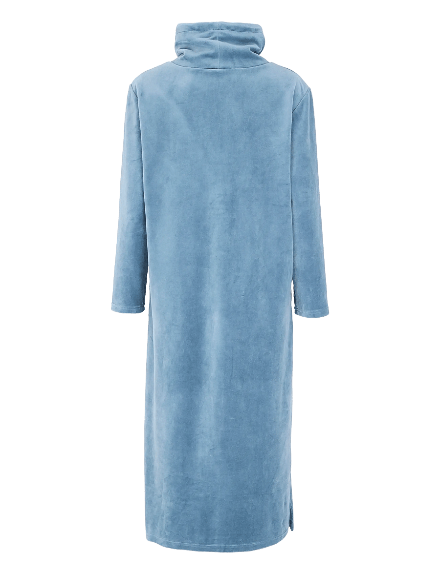 Damella of Sweden - Cozy Dress - nachthemden - blue - 1