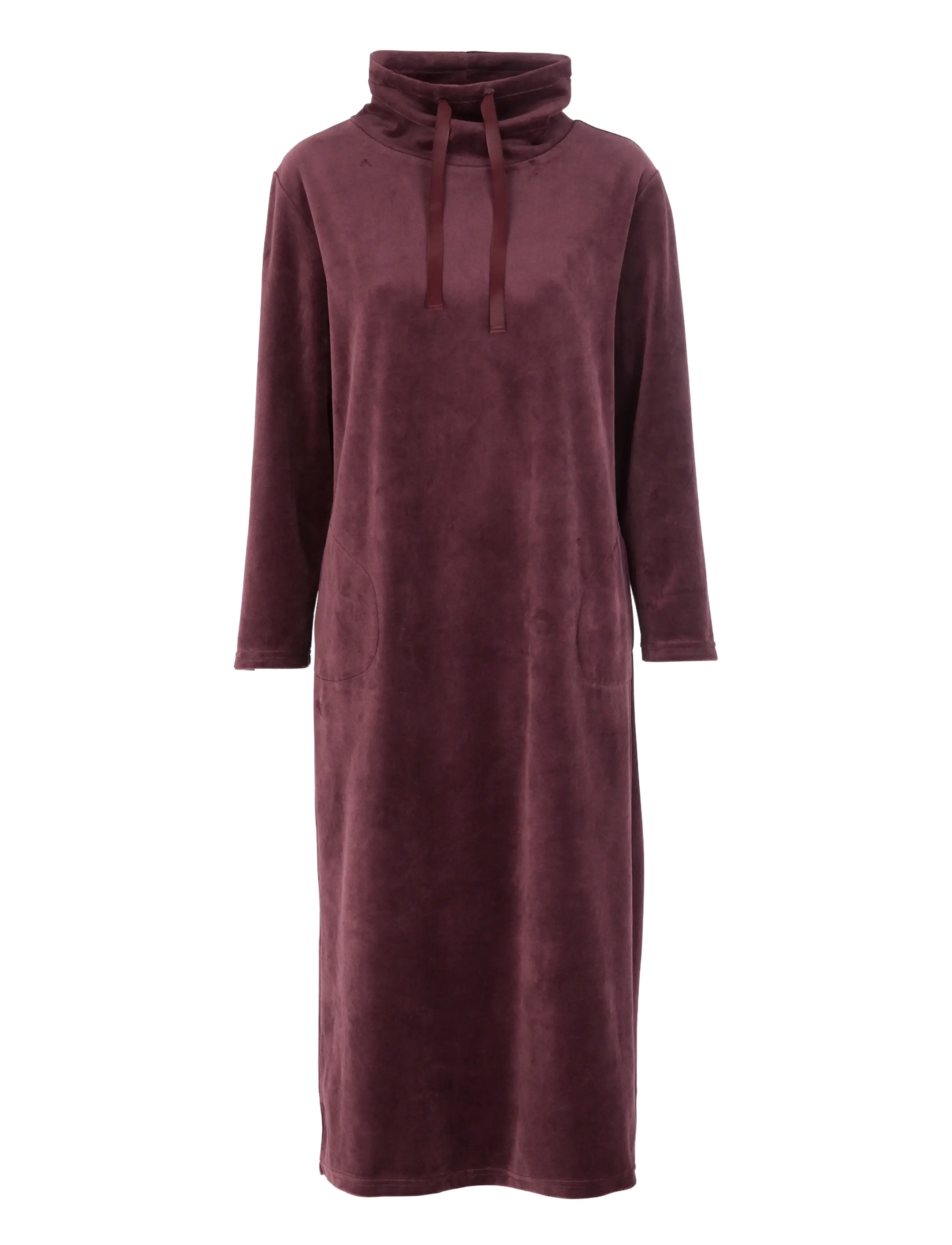 Damella of Sweden Cozy Dress - Natkjoler - DARK PLUM / burgundy