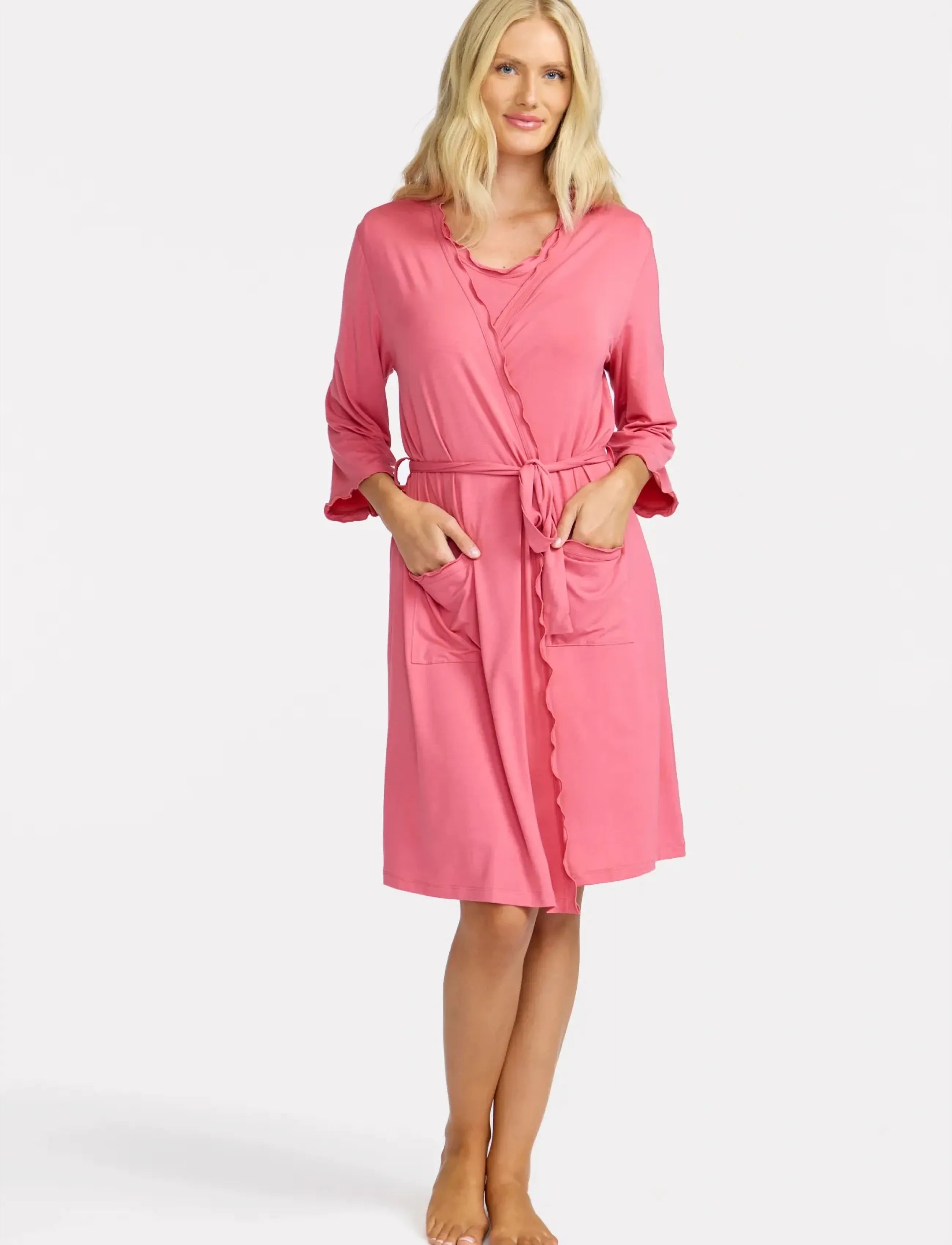 Damella of Sweden Robe, XL, Night & Loungewear, Rosa - Robes, Frauen