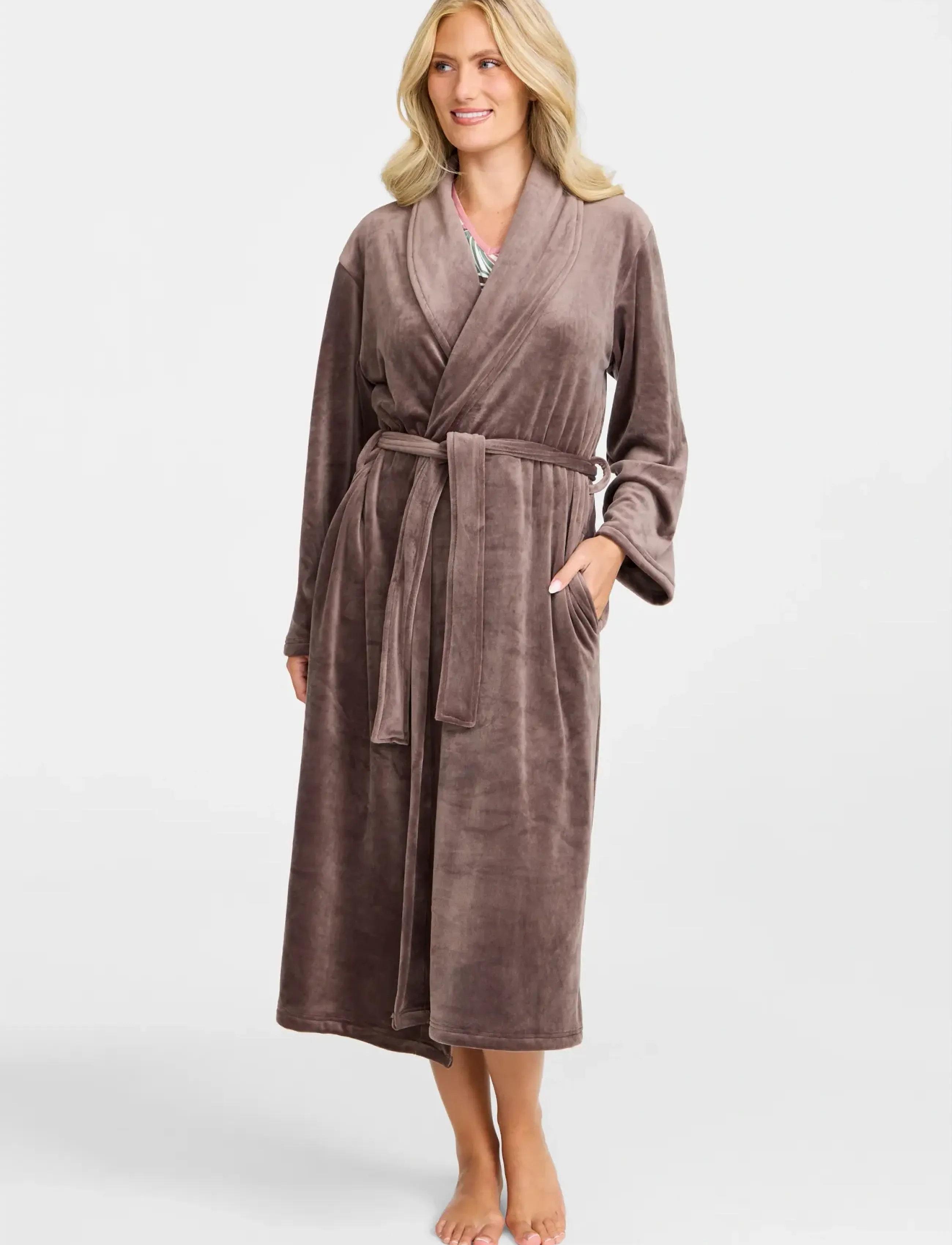 Damella of Sweden Robe, XL, Night & Loungewear, Braun - Robes, Frauen