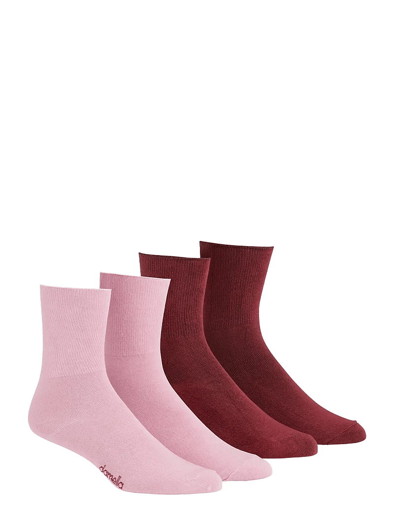 Damella of Sweden - 2-Pack Bamboo Socks - regular socks - ruby/pink - 0