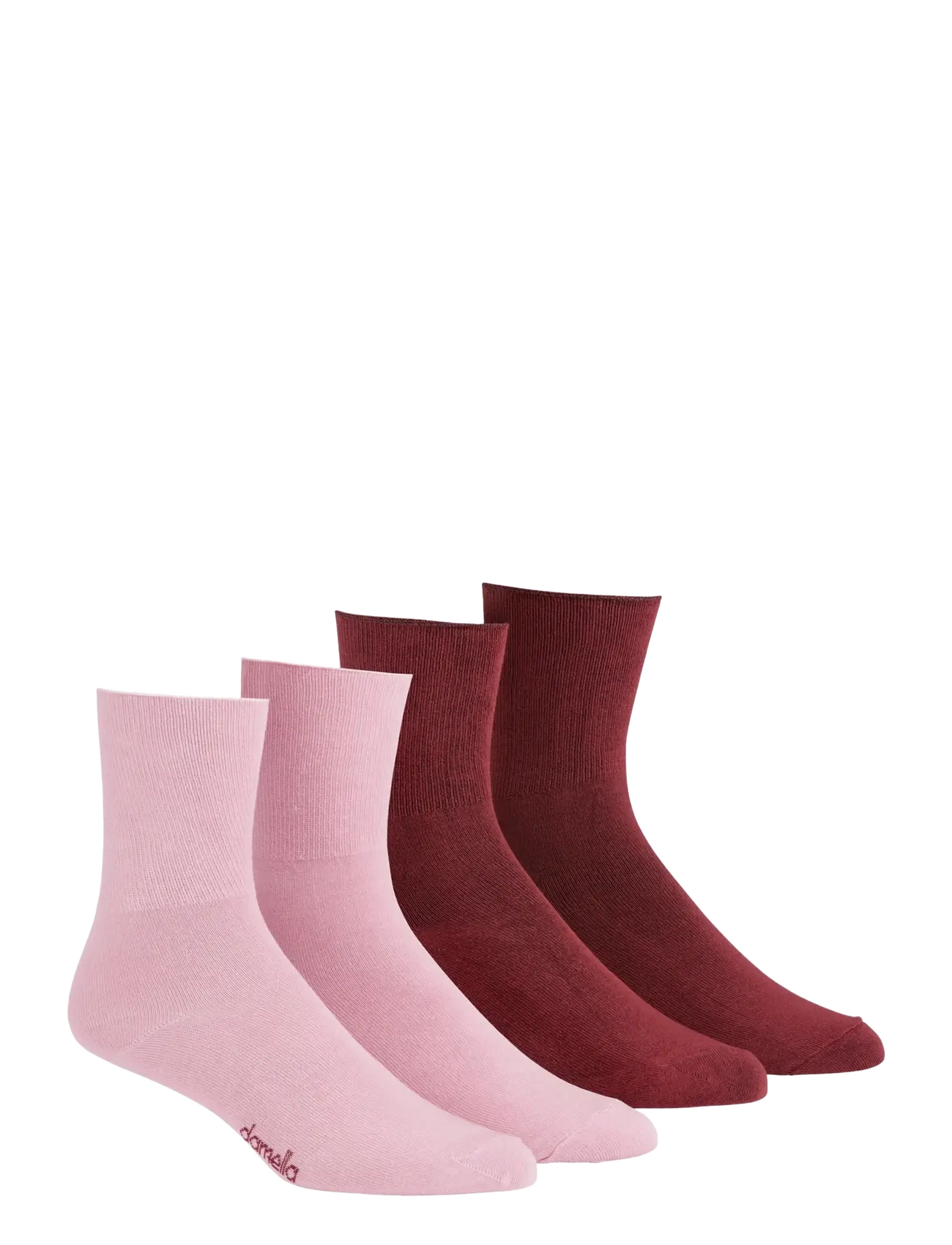 Damella of Sweden 2-Pack Bamboo Socks - Underkläder - RUBY/PINK / multi