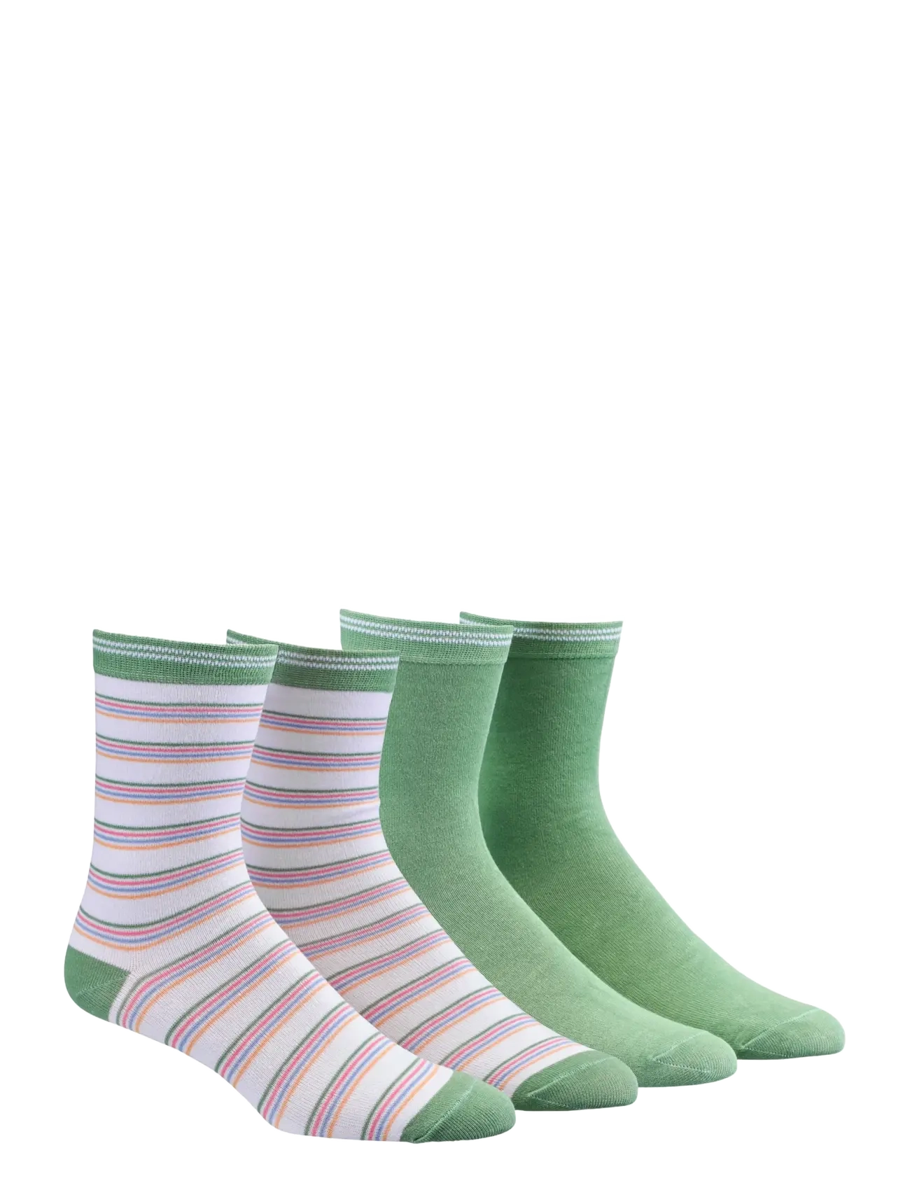 Damella of Sweden 2-Pack Bamboo Socks - Strømper - GREEN/STRIPE / green