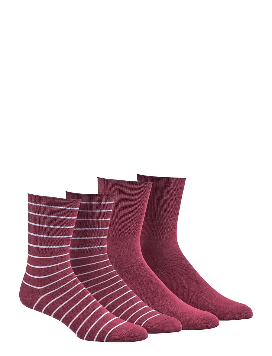 Damella of Sweden - 2-Pack Bamboo Socks - almindelige strømper - ruby red - 0