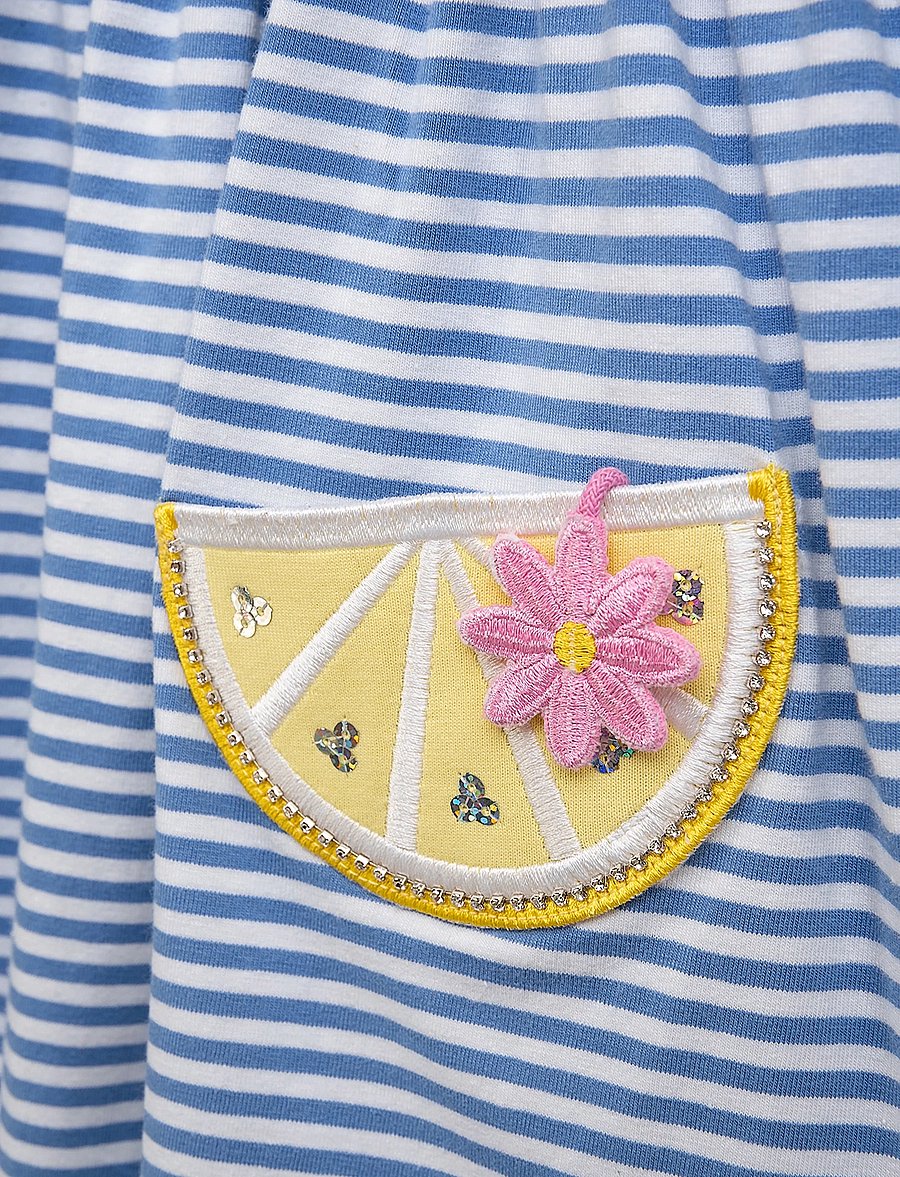 Danamade - DMERLE - kurzärmelige freizeitkleider - blue - 5