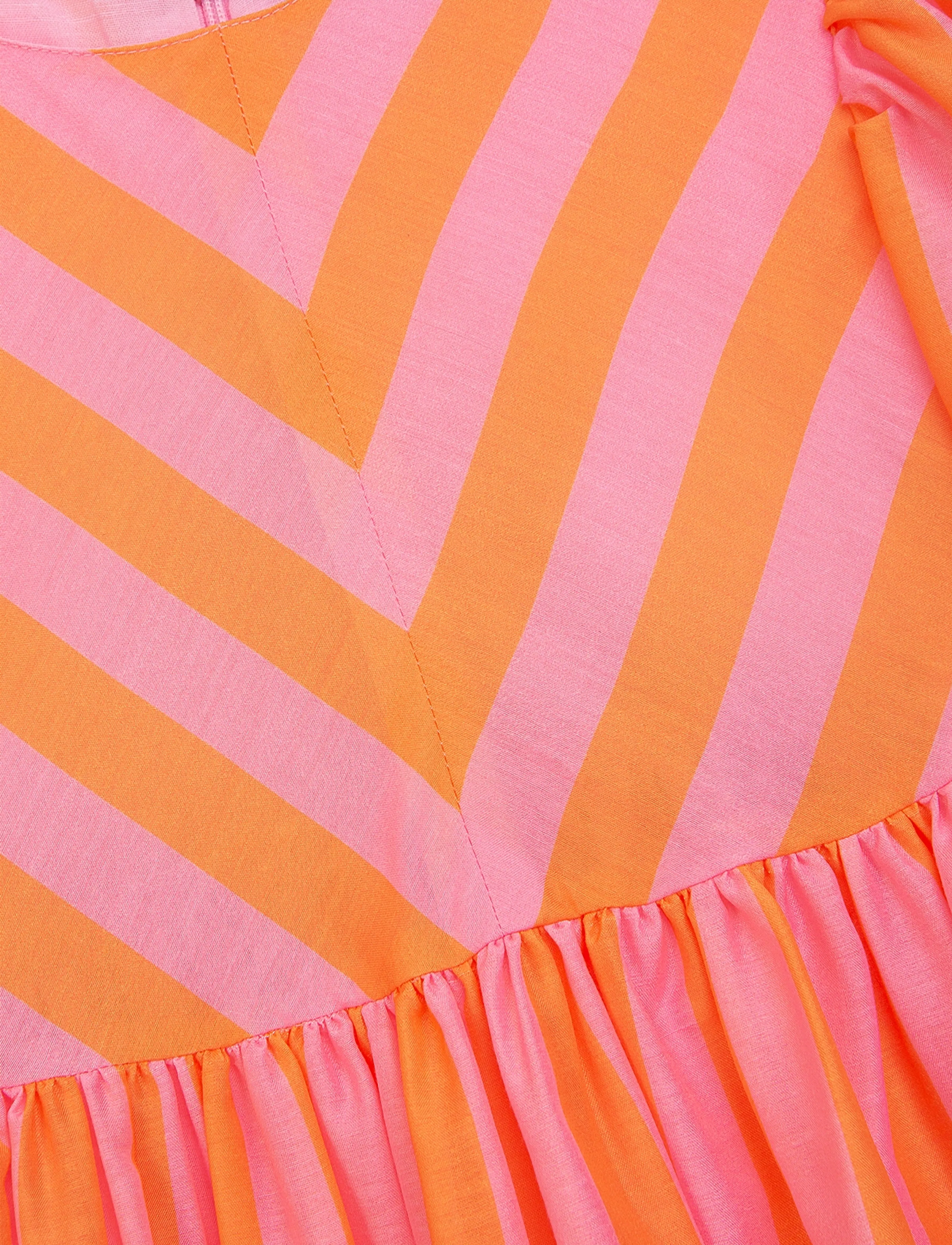 Danamade - DLILOU - short-sleeved casual dresses - orange - 4