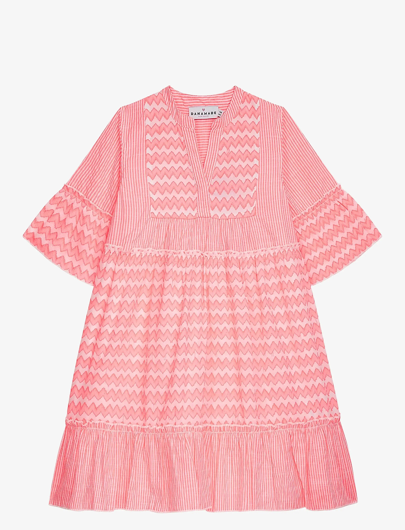 Danamade - DRUNA - short-sleeved casual dresses - neon coral - 1