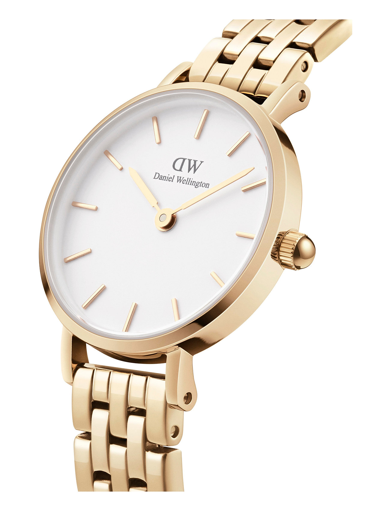 Daniel Wellington Petite 5-Link Evergold DW00100614 Damklocka med Vit urtavla Quartz Rostfritt stål Armbandsur – bild 4