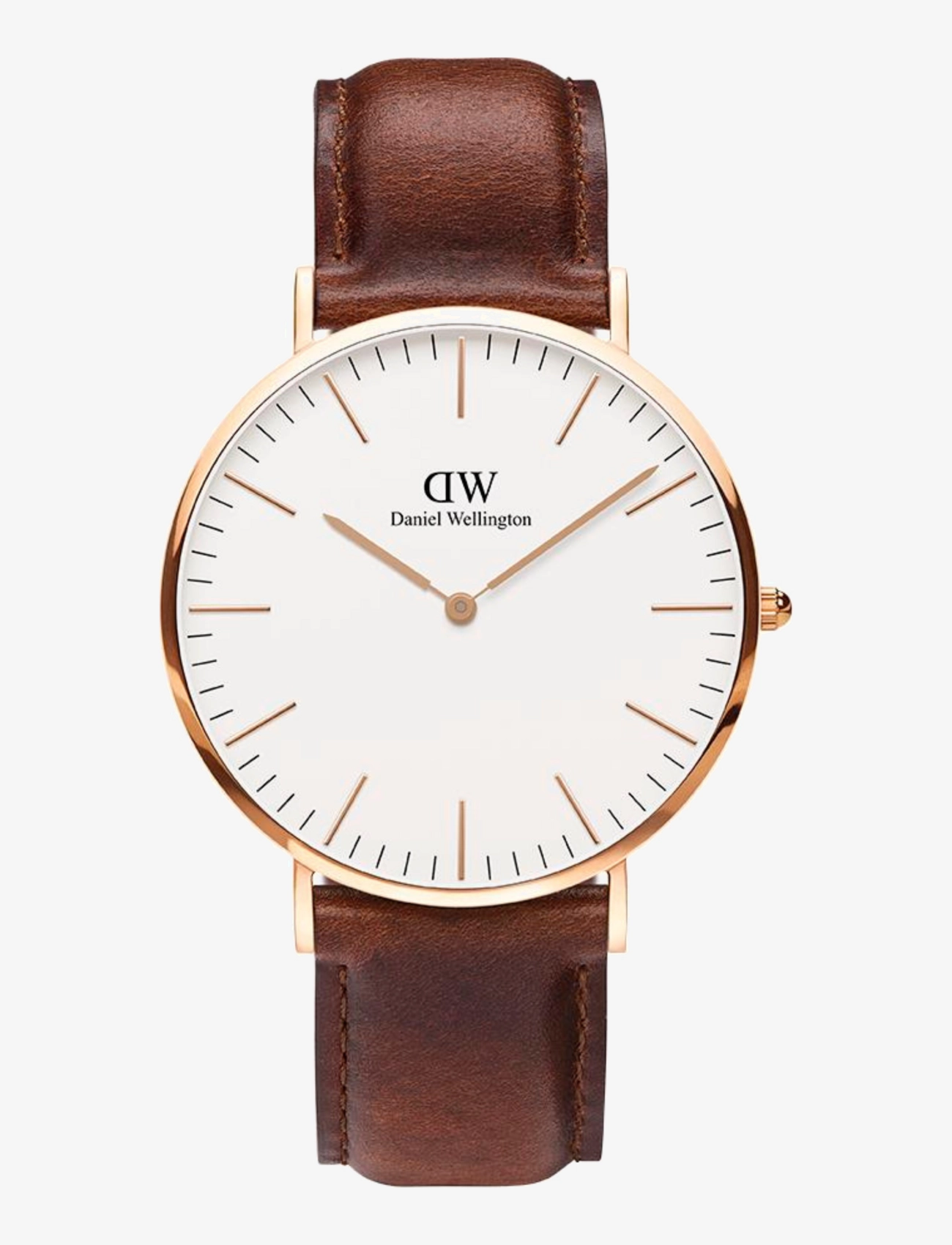 Daniel Wellington Classic 40 St Mawes Rg White, mm, Watches, Braun - Analog Frauen