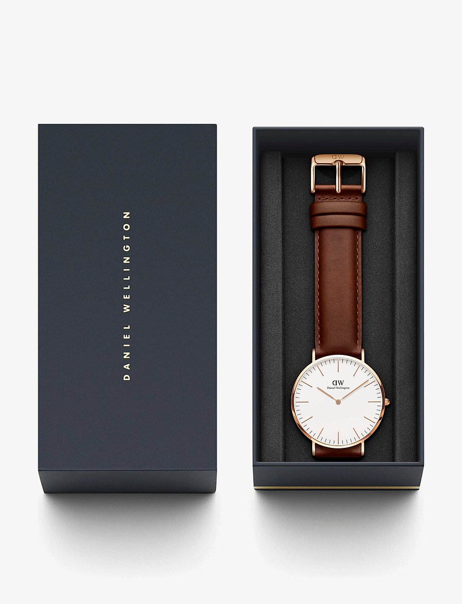 Daniel Wellington - Classic 36 St Mawes RG White - analogie pulksteņi - rose gold - 2