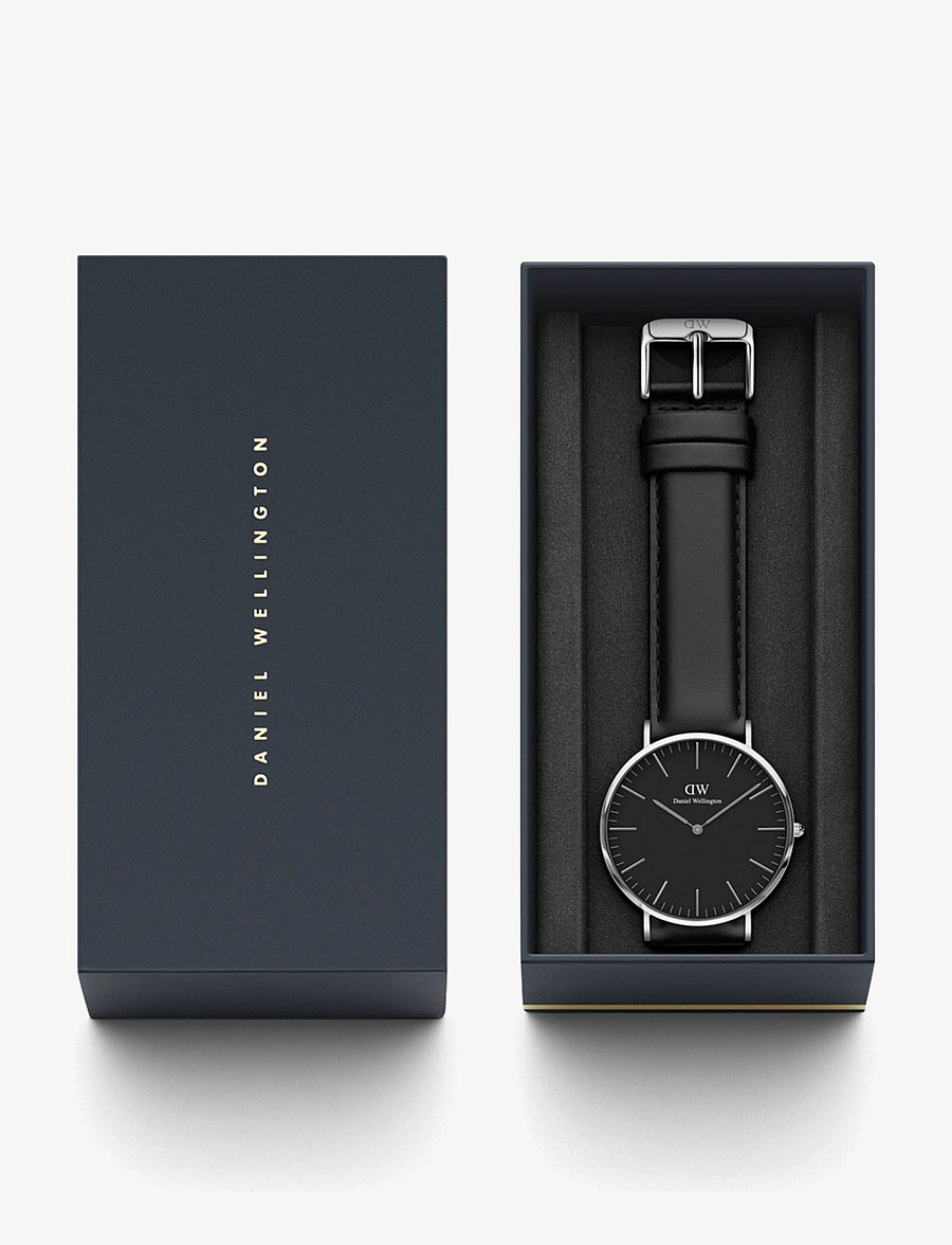 Daniel Wellington - Classic 40 Sheffield S Black - analoge klokker - silver - 2
