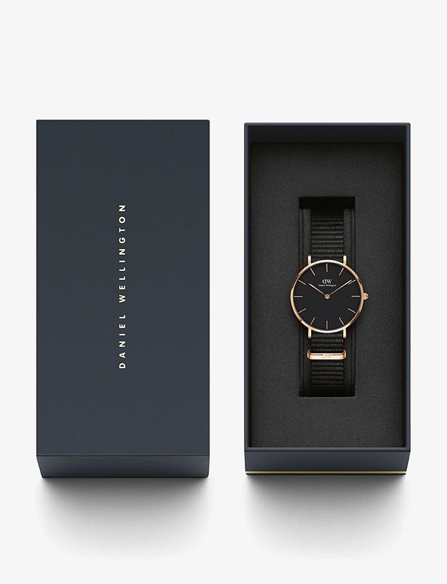 Daniel Wellington - Petite 32 Cornwall RG Black - analogie pulksteņi - rose gold - 2