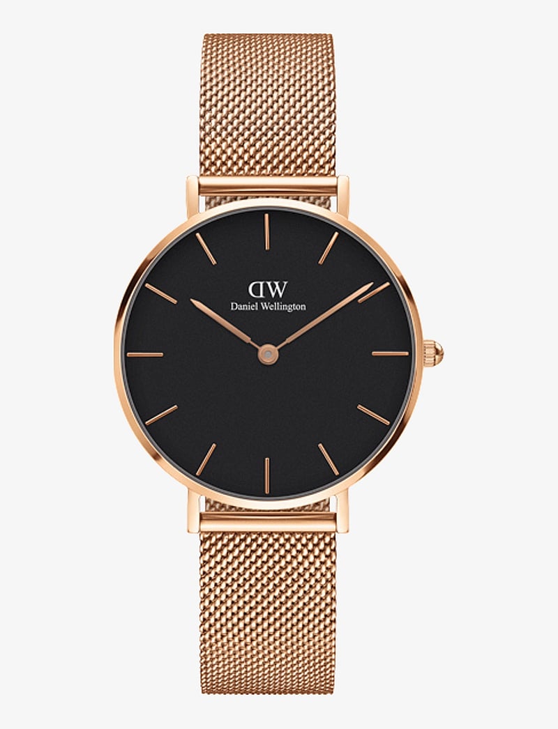Daniel Wellington - Petite 28 Melrose RG Black - analoge uhren - rose gold - 0