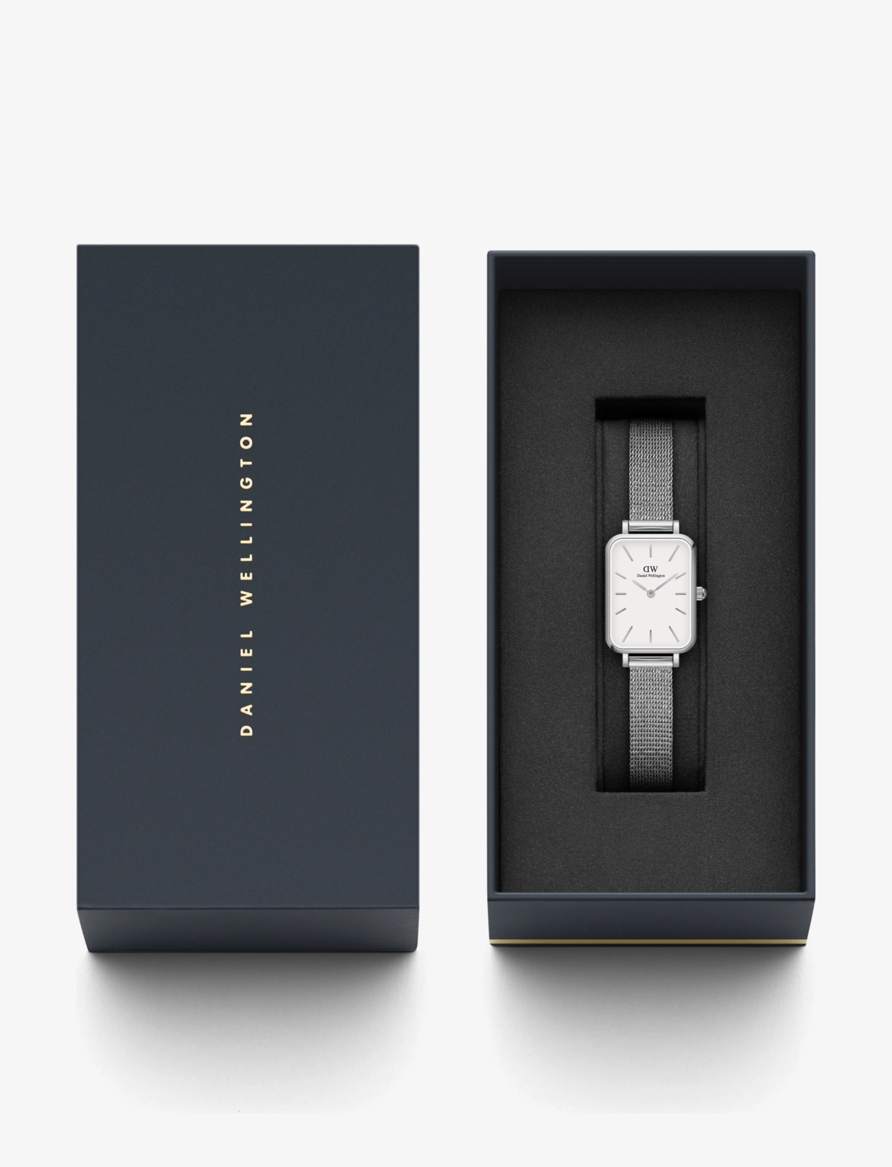 Daniel Wellington - Quadro 20X26 Pressed Sterling S White - analogie pulksteņi - silver - 2