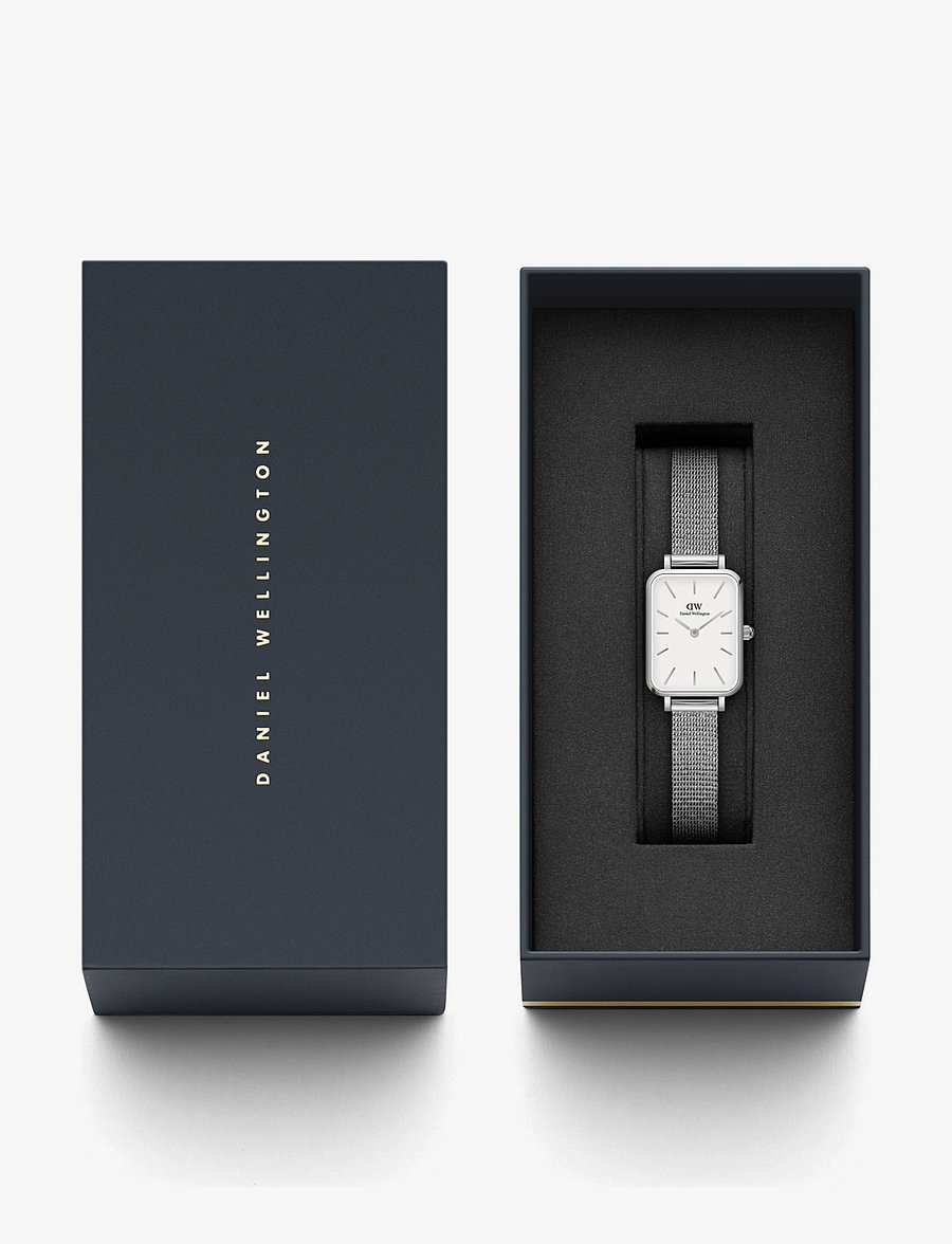 Daniel Wellington - Quadro 20X26 Pressed Sterling S White - analoge klokker - silver - 2