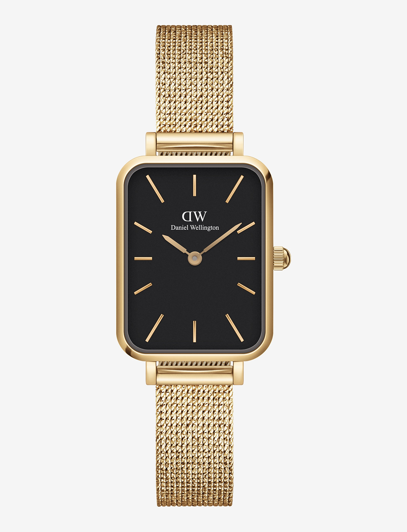 Daniel Wellington Quadro 20X26 Pressed Evergold G Black, 20X26MM, Watches, Gold - Analog Frauen