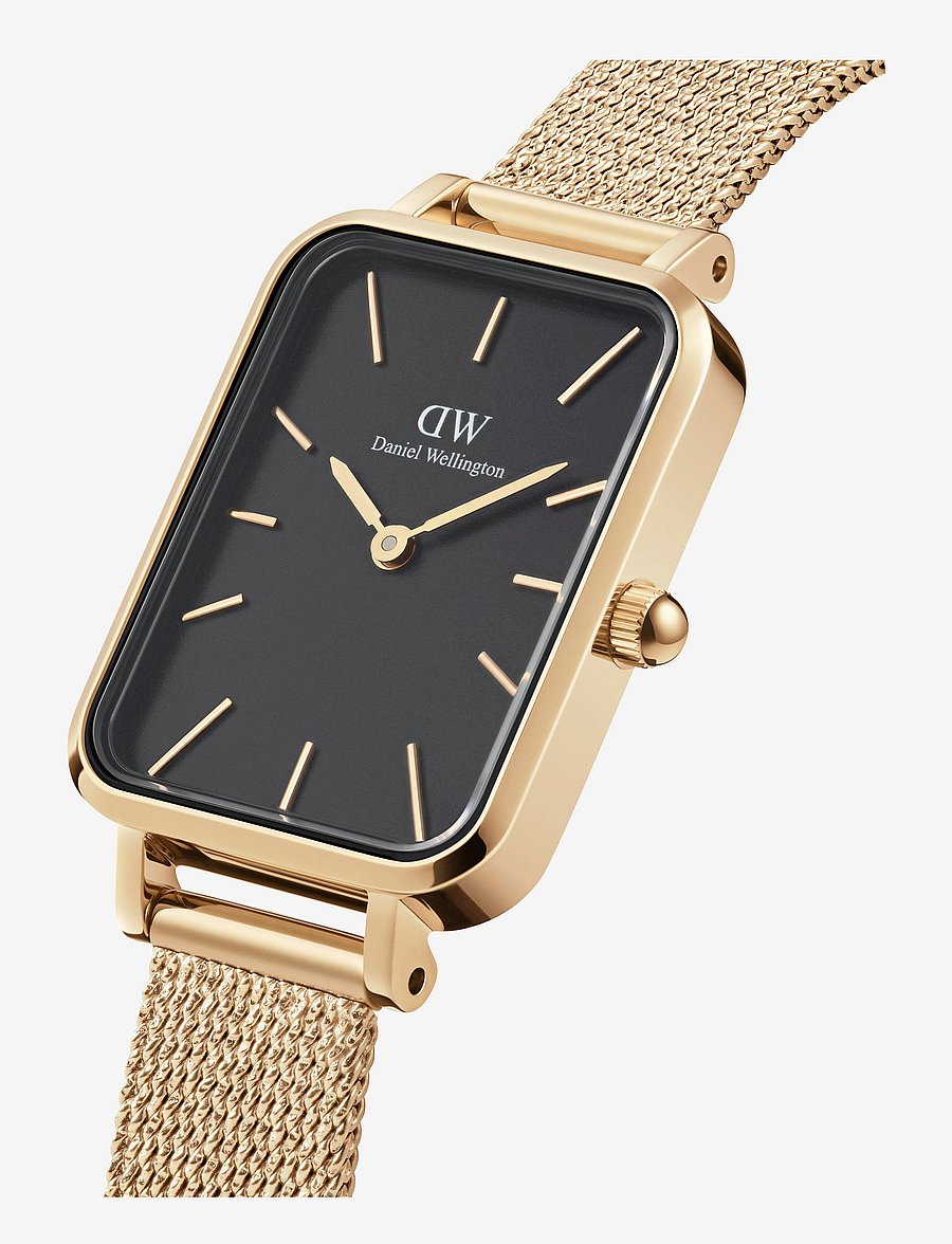 Daniel Wellington - Quadro 20X26 Pressed Evergold G Black - analoge uhren - gold - 1