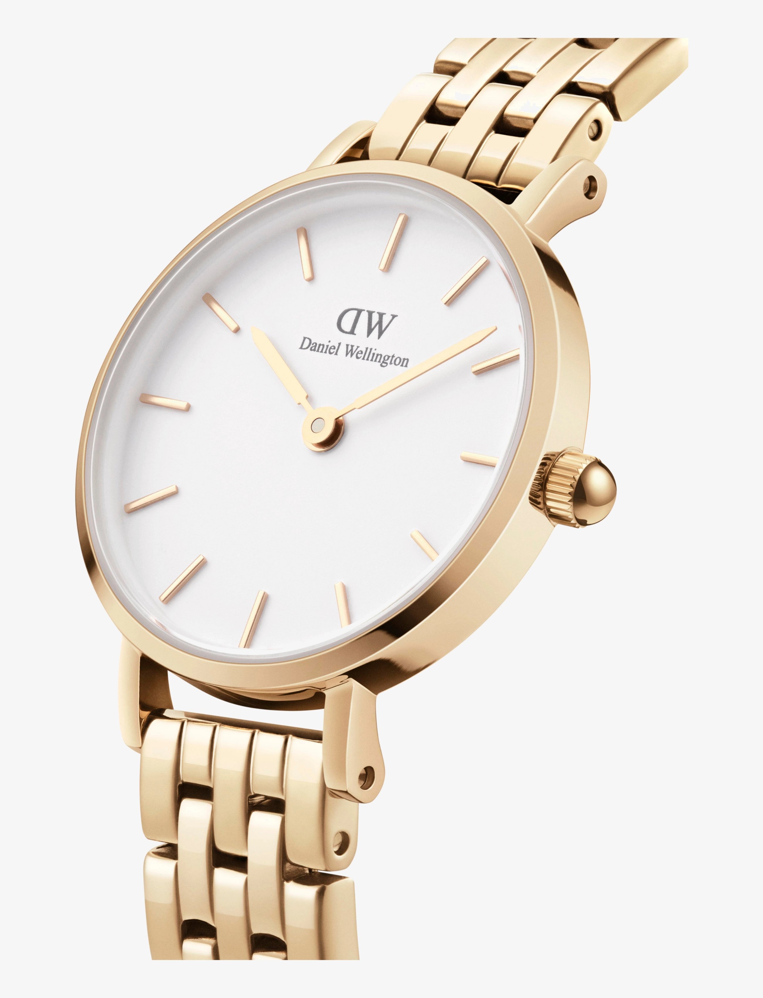 Daniel Wellington - Petite 28 5-Link G White - zegarki analogowe - gold - 1