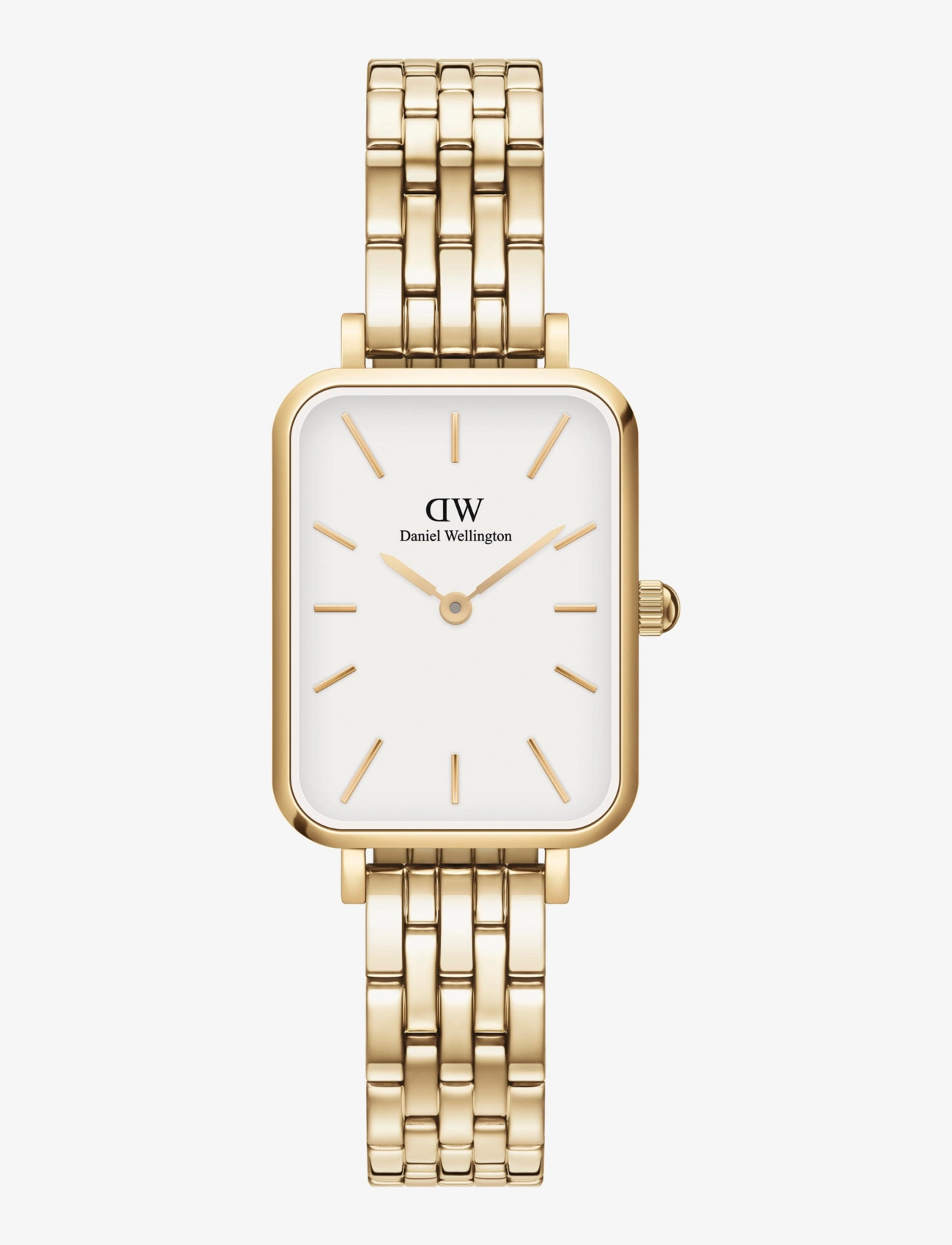 Daniel Wellington Quadro 20X26 5-Link G White, 20X26MM, Gold, Ure > Analoge Ure, Dame
