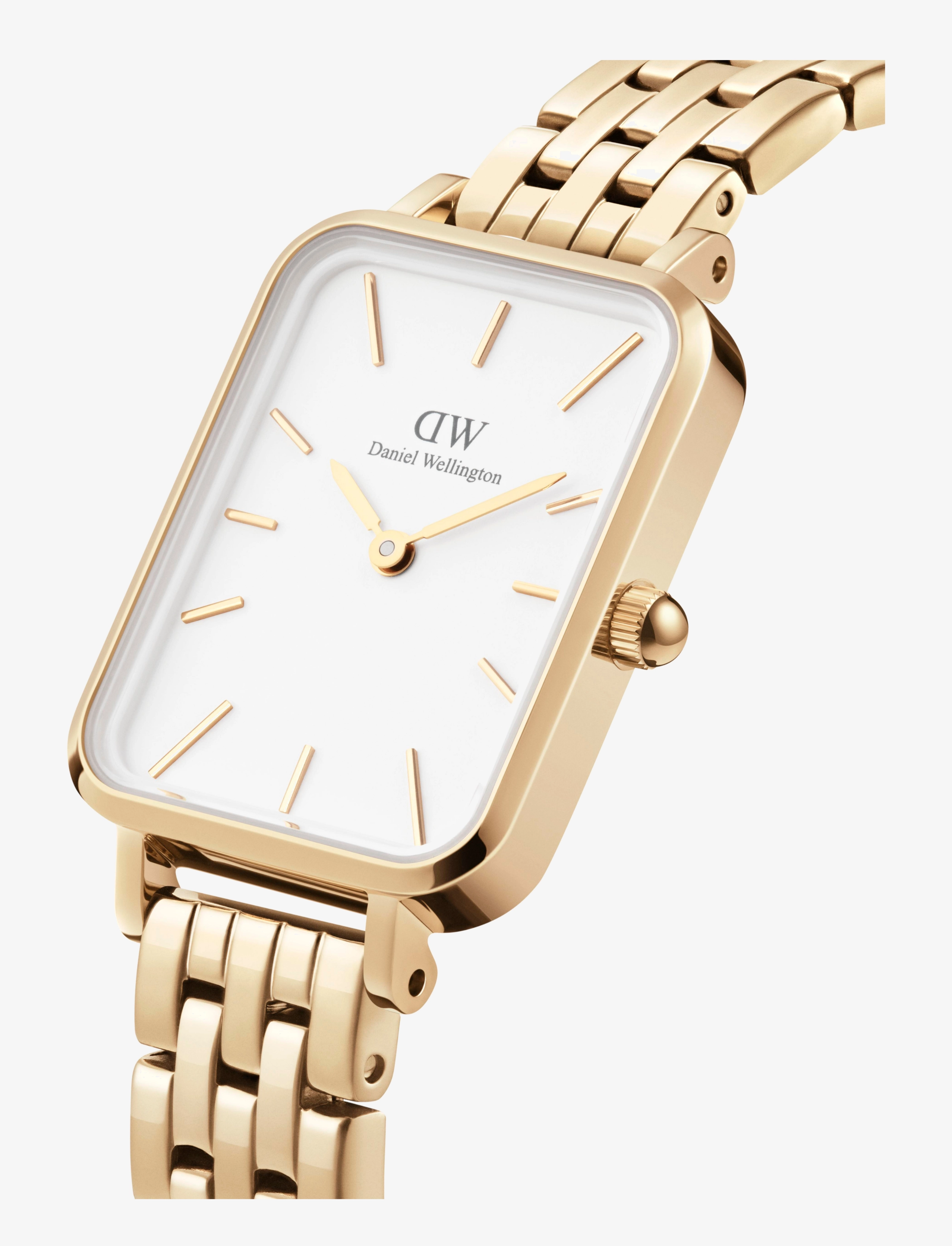 Daniel Wellington - Quadro 20x26 5-Link G White - analoge klokker - gold - 1