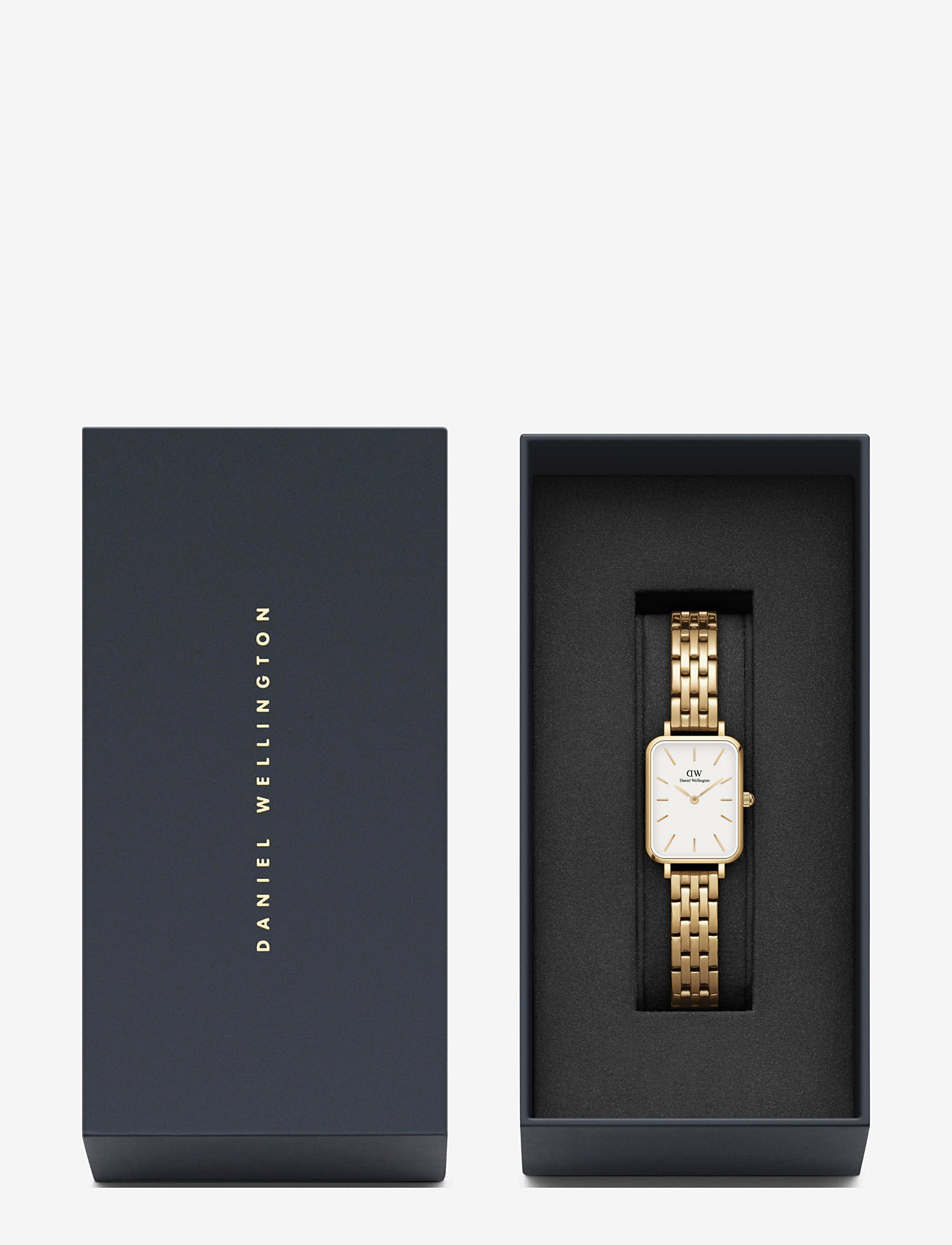 Daniel Wellington - Quadro 20x26 5-Link G White - analoge klokker - gold - 2
