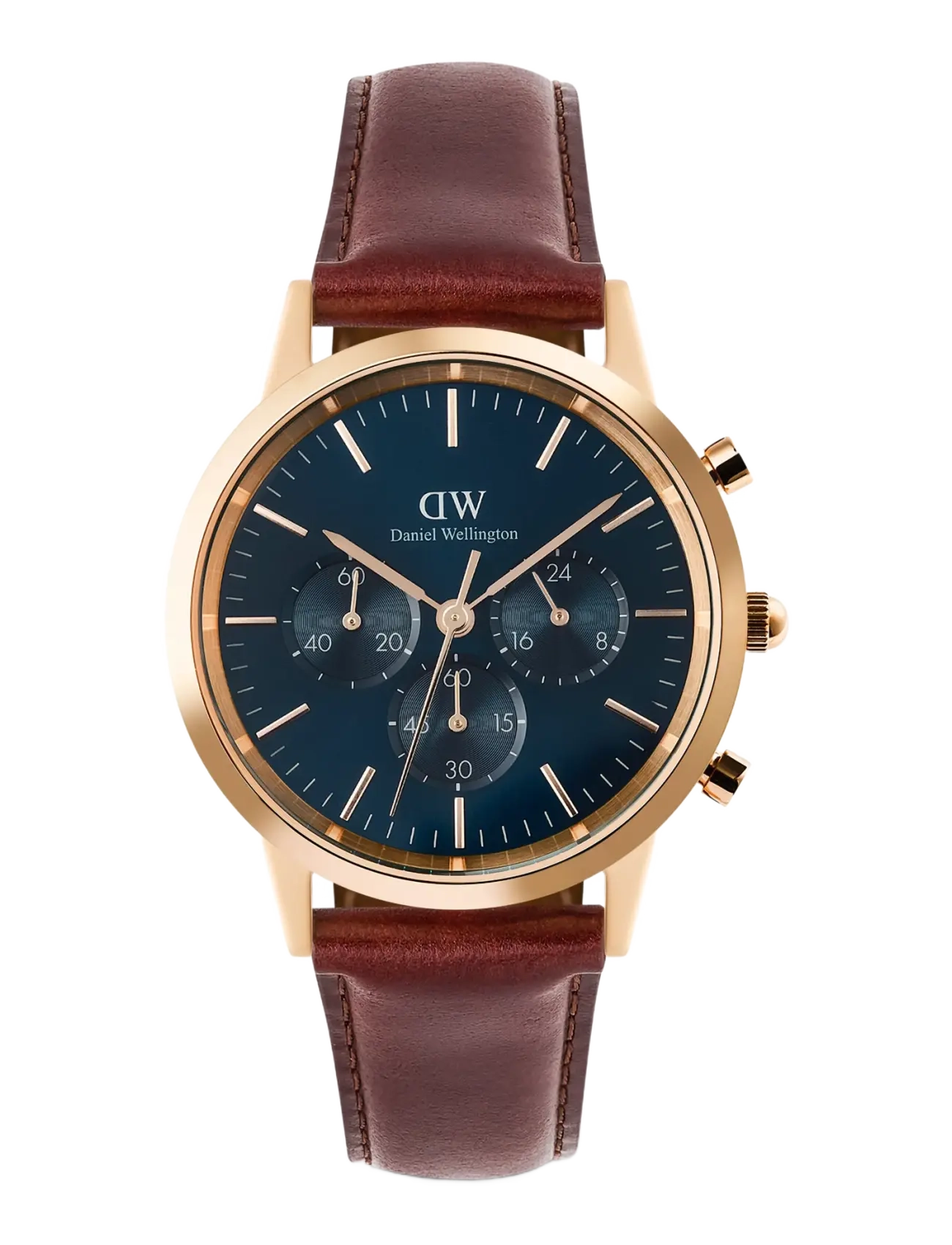 Daniel Wellington Iconic Chronograph 42 St Mawes RG Arctic - Uhren - ROSE_GOLD / brown