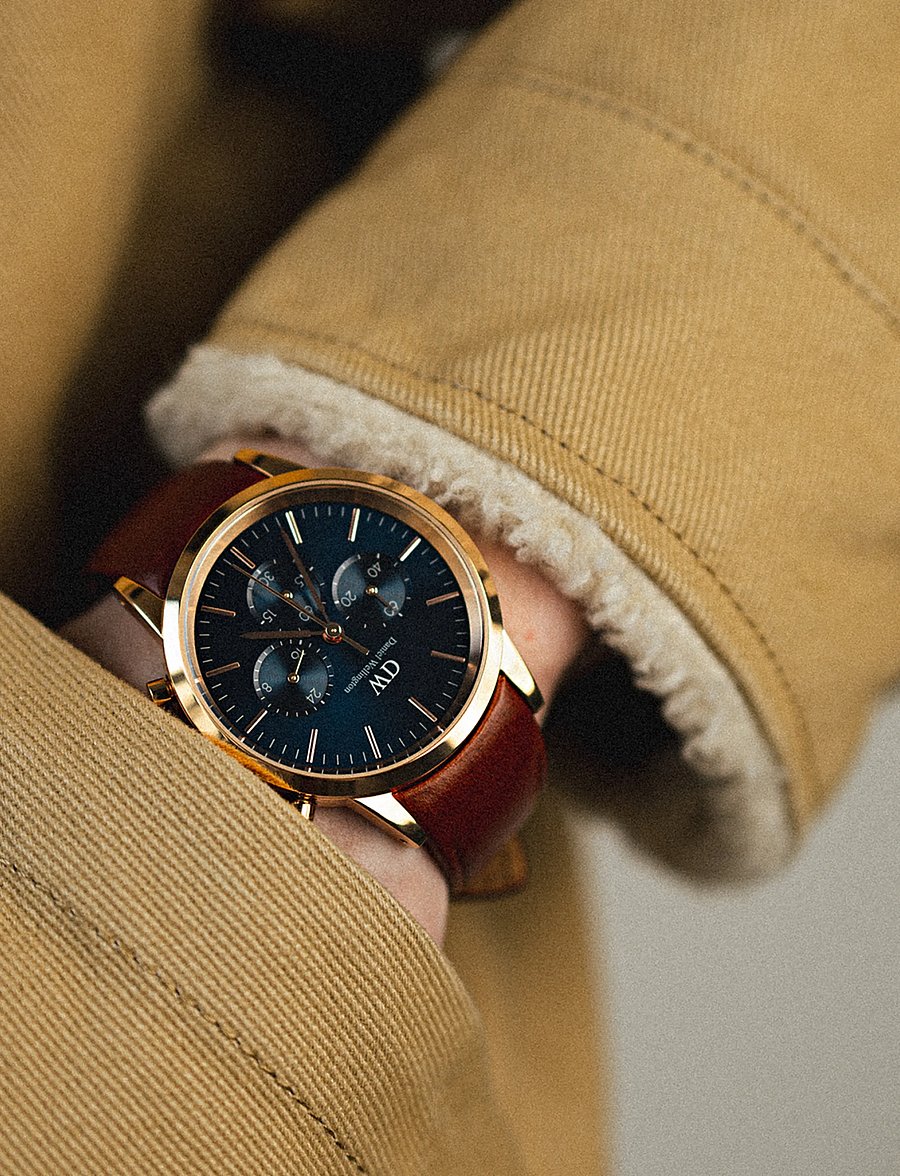 Daniel Wellington - Iconic Chronograph 42 St Mawes RG Arctic - analoge uhren - rose_gold - 0