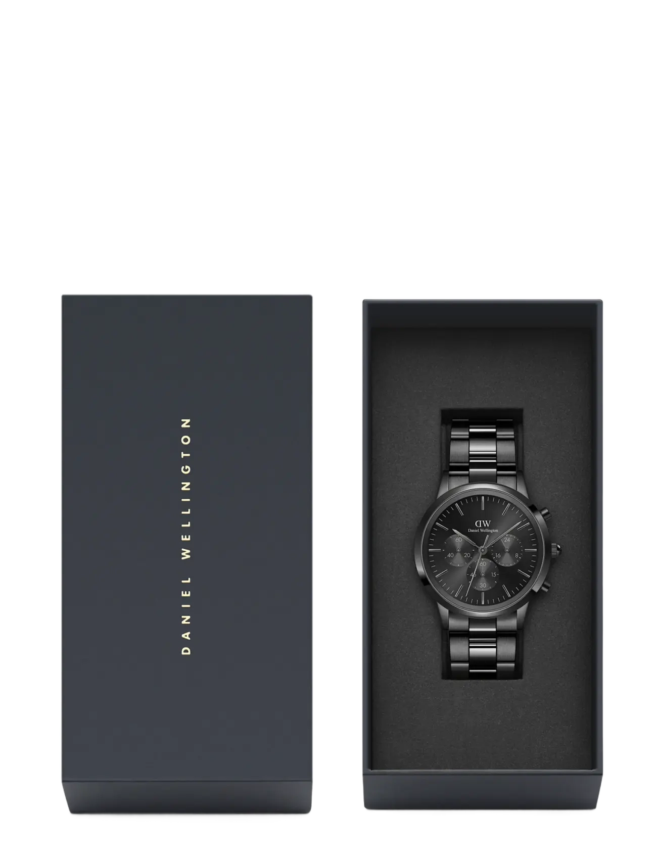 Daniel Wellington - Iconic Chronograph 42 Link B Onyx - analoge uhren - black - 3