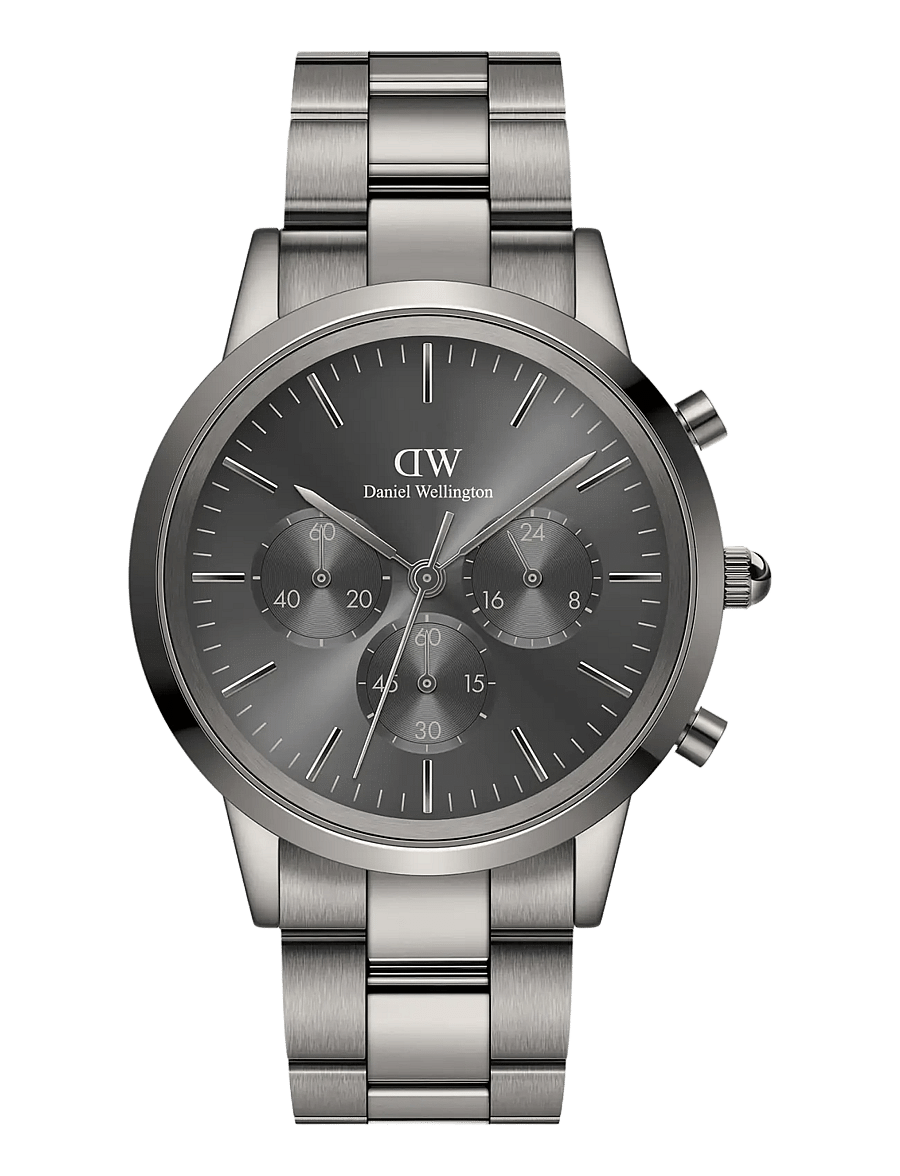 Daniel Wellington - Iconic Chronograph 42 Link Graphite - analoge ure - anthracite_grey - 0