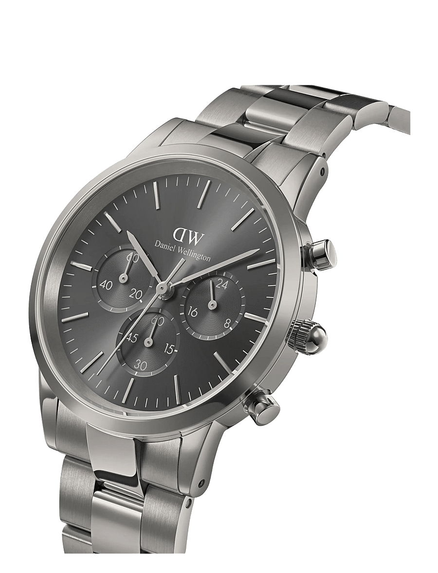 Daniel Wellington - Iconic Chronograph 42 Link Graphite - analoge ure - anthracite_grey - 1