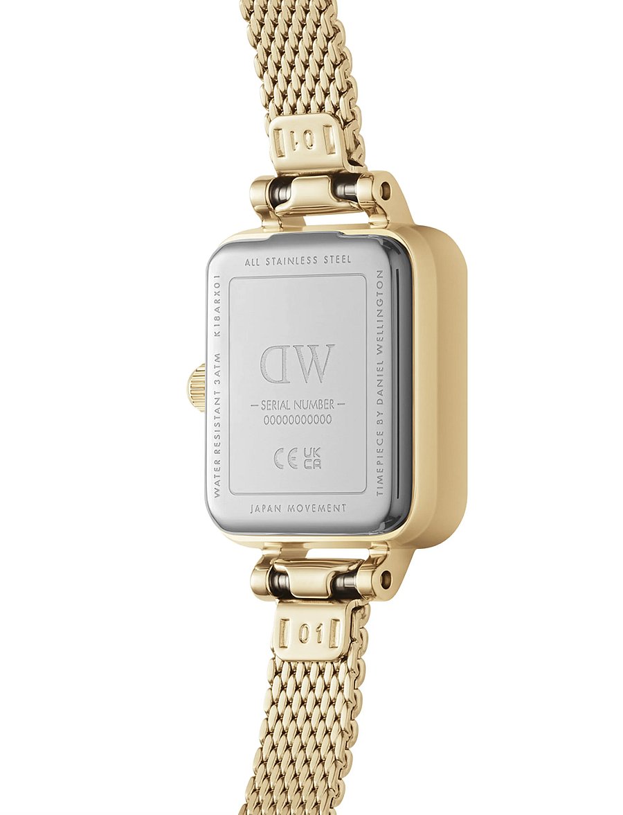 Daniel Wellington - Quadro Mini 15.4x18.2 Evergold G Amber - analoge ure - gold - 4