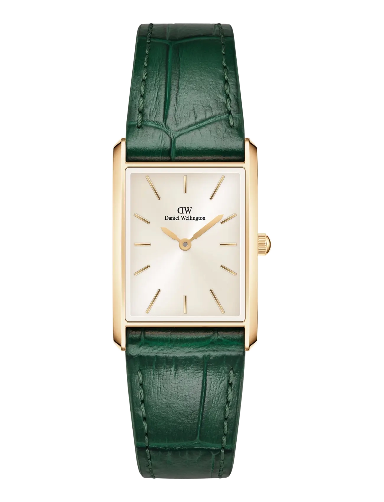 Daniel Wellington Bound 22x32 Green croc leather G Champagne Sunray - Basics - GOLD / green