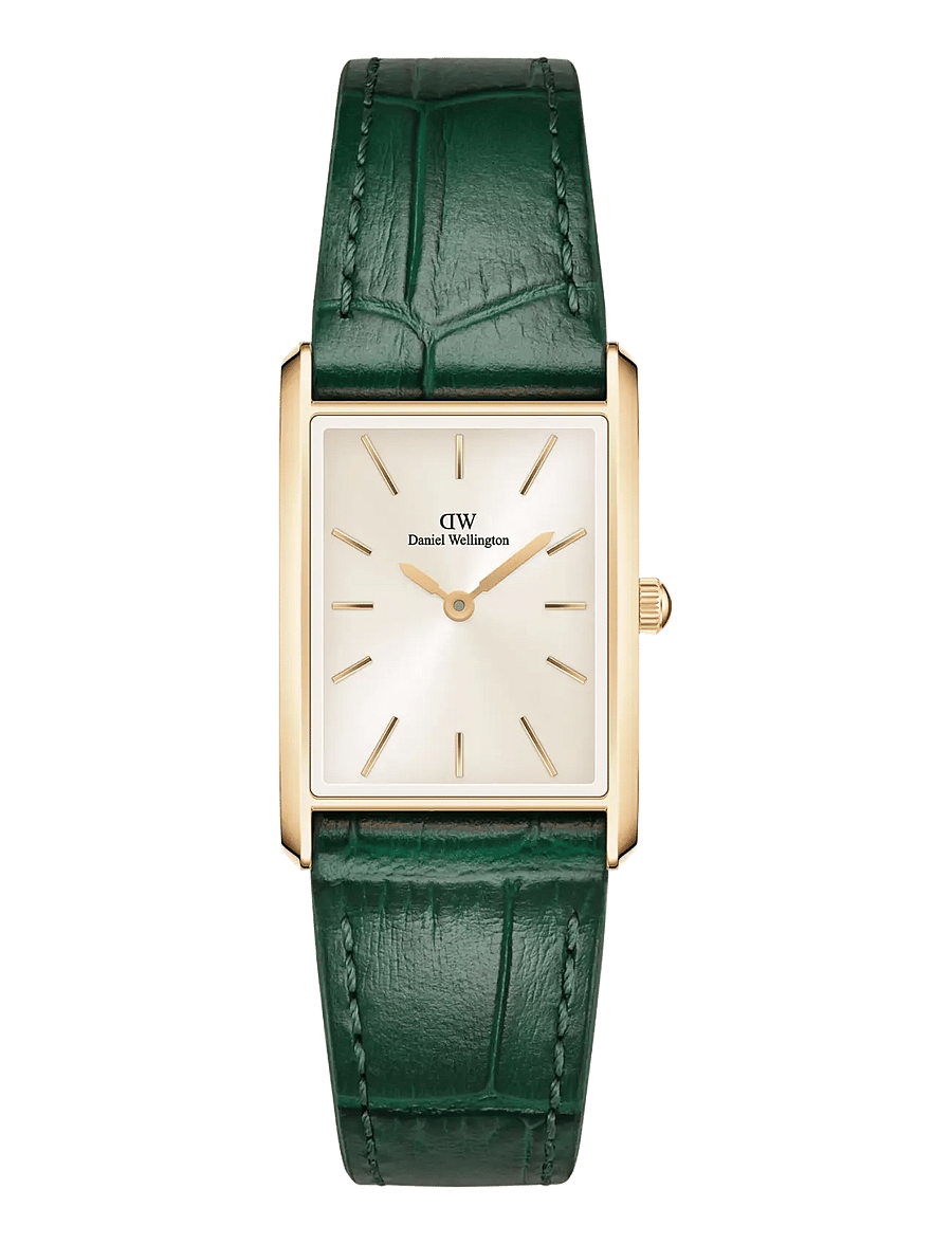 Daniel Wellington - Bound 22x32 Green croc leather G Champagne Sunray - analoge ure - gold - 1