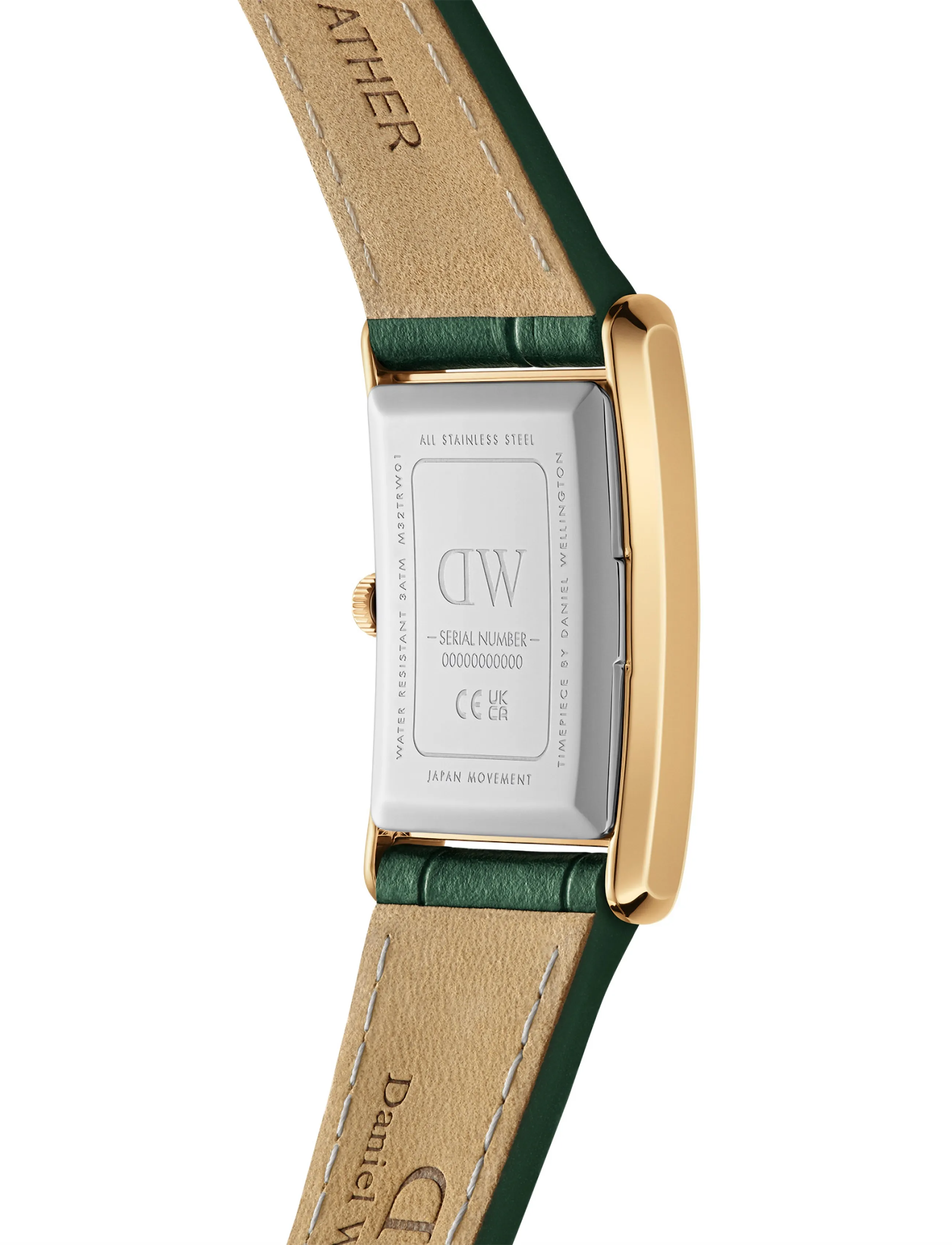 Daniel Wellington - Bound 22x32 Green croc leather G Champagne Sunray - analoge ure - gold - 4