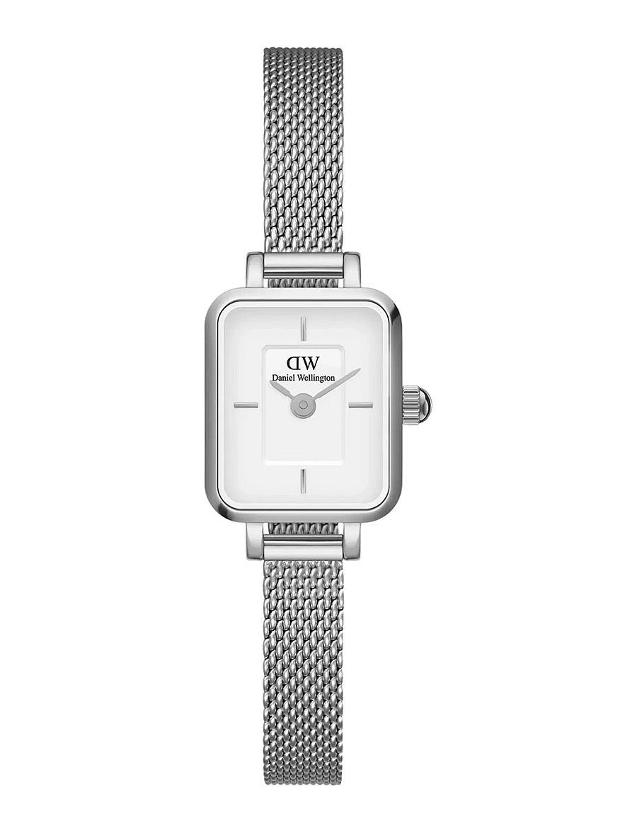 Daniel Wellington - Quadro Mini 15.4x18.2 Sterling S White - analoge ure - silver - 1