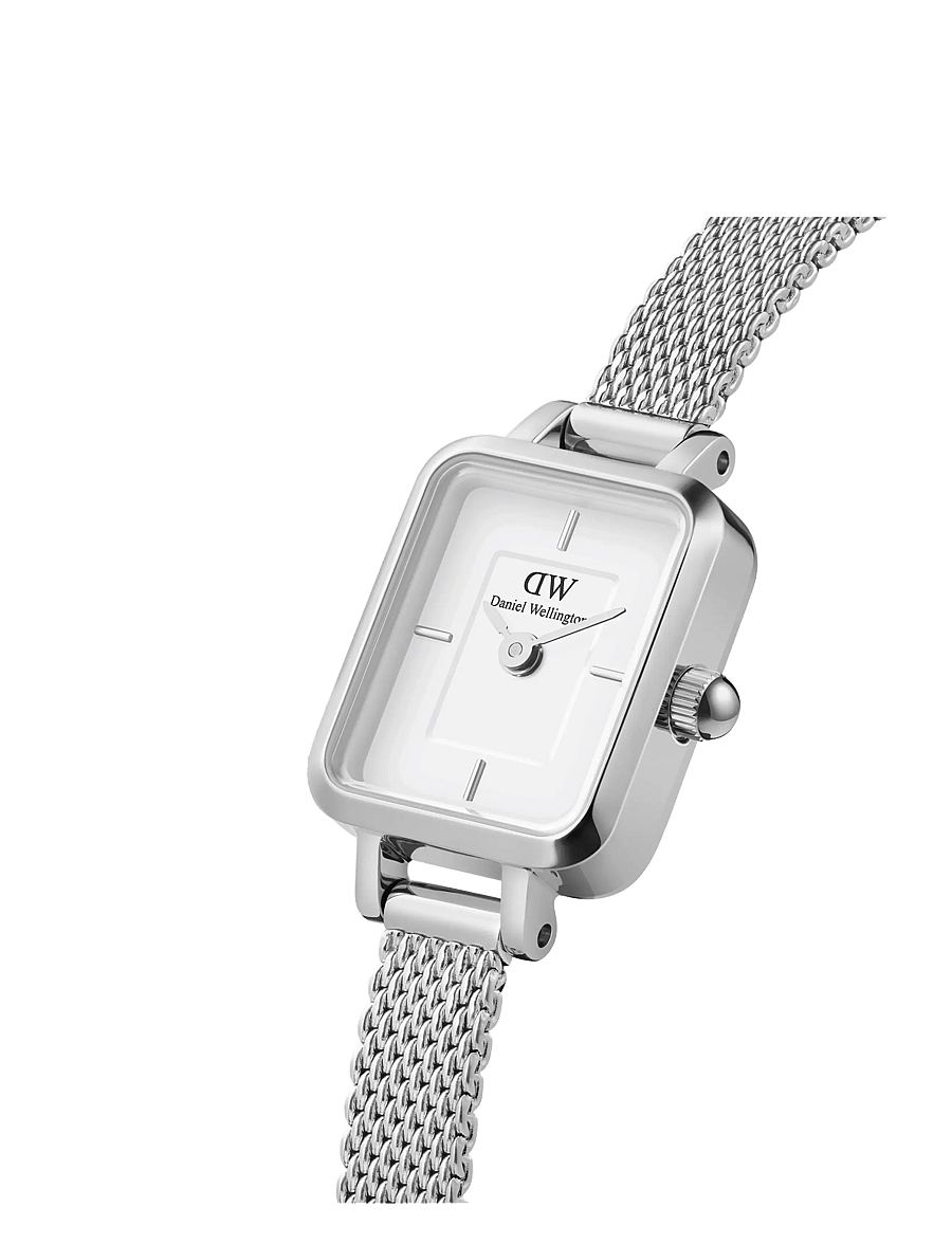 Daniel Wellington - Quadro Mini 15.4x18.2 Sterling S White - analoge ure - silver - 2