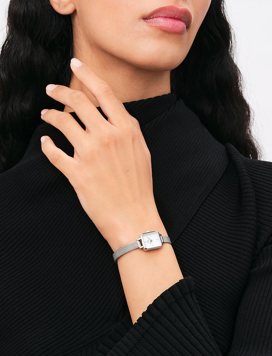 Daniel Wellington - Quadro Mini 15.4x18.2 Sterling S White - analoge ure - silver - 0