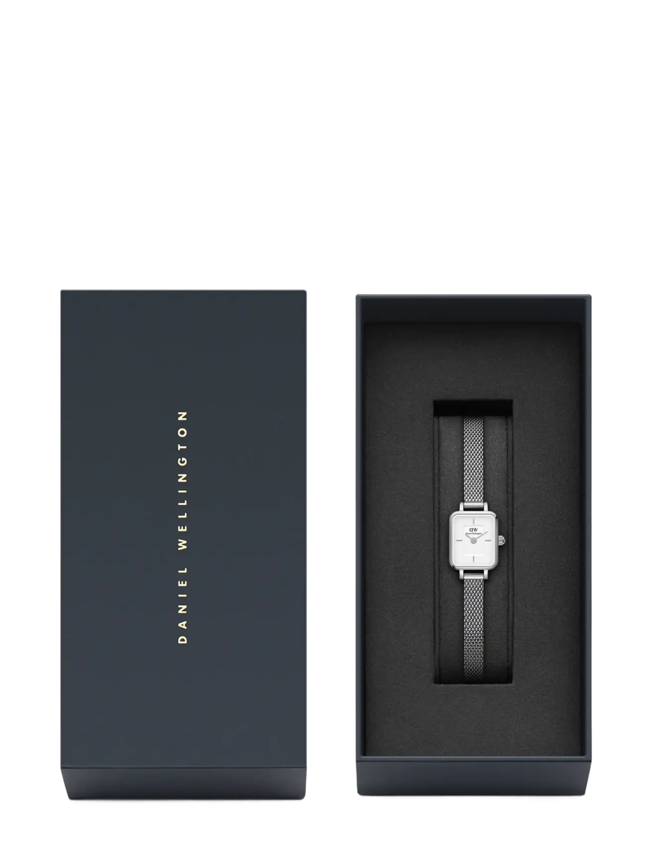 Daniel Wellington - Quadro Mini 15.4x18.2 Sterling S White - analoge ure - silver - 3