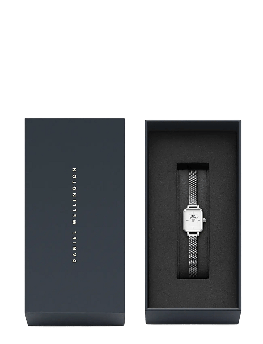 Daniel Wellington - Quadro Mini 15.4x18.2 Sterling S White - analoge ure - silver - 3