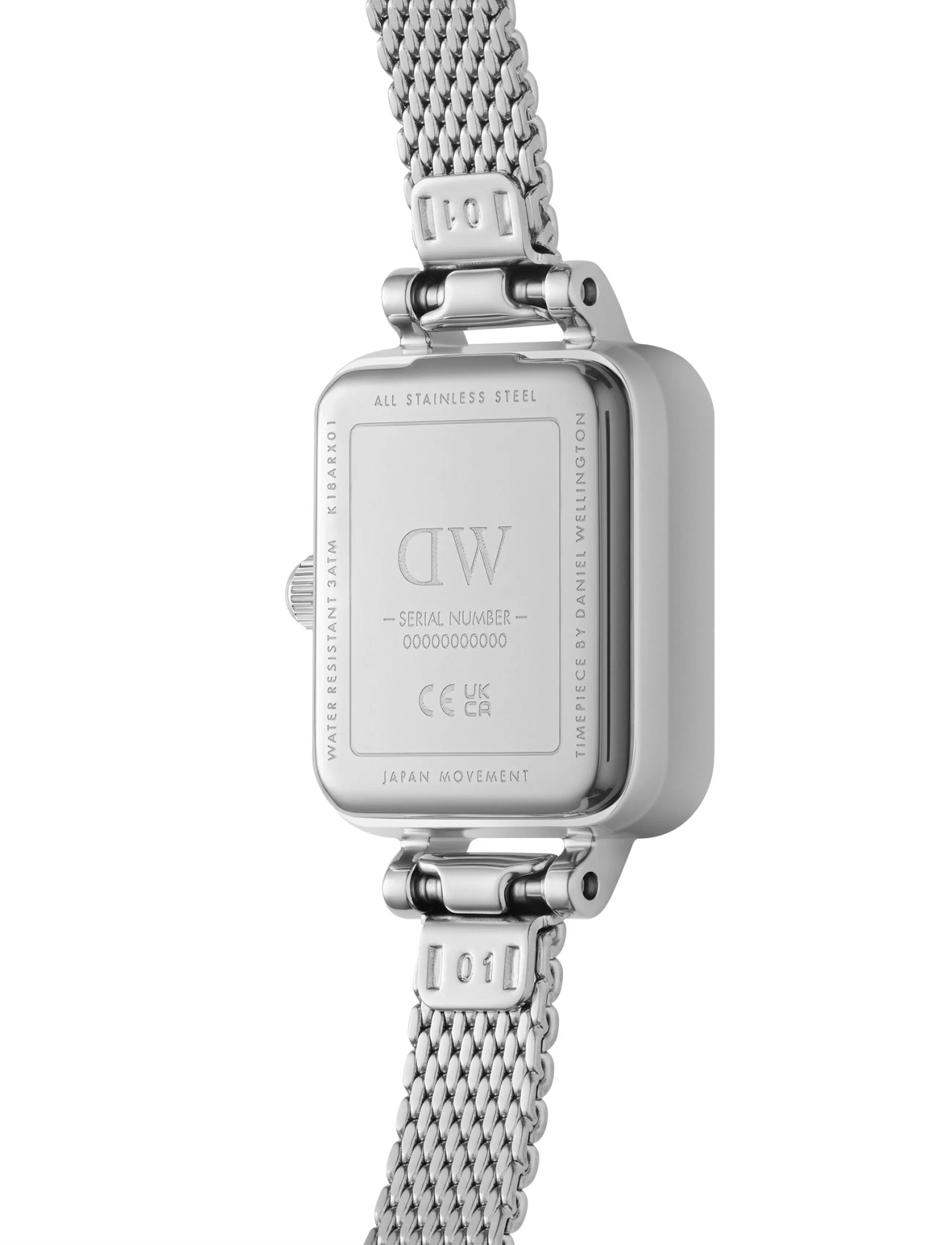 Daniel Wellington - Quadro Mini 15.4x18.2 Sterling S White - analoge ure - silver - 4