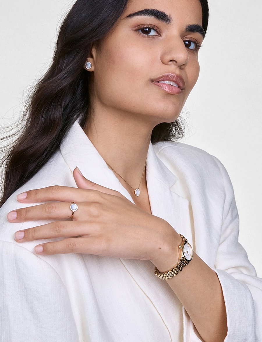 Daniel Wellington - Ophelia Mini 22x25.5 Beans Link White G - analoge ure - gold - 0