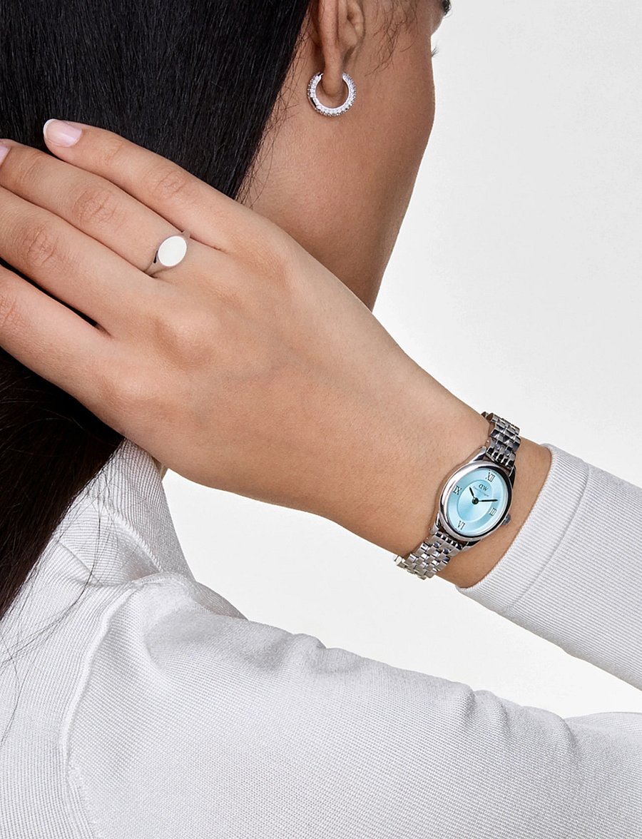 Daniel Wellington - Ophelia Mini 22x25.5 Beans Link Ice Blue S - analoge ure - silver - 0