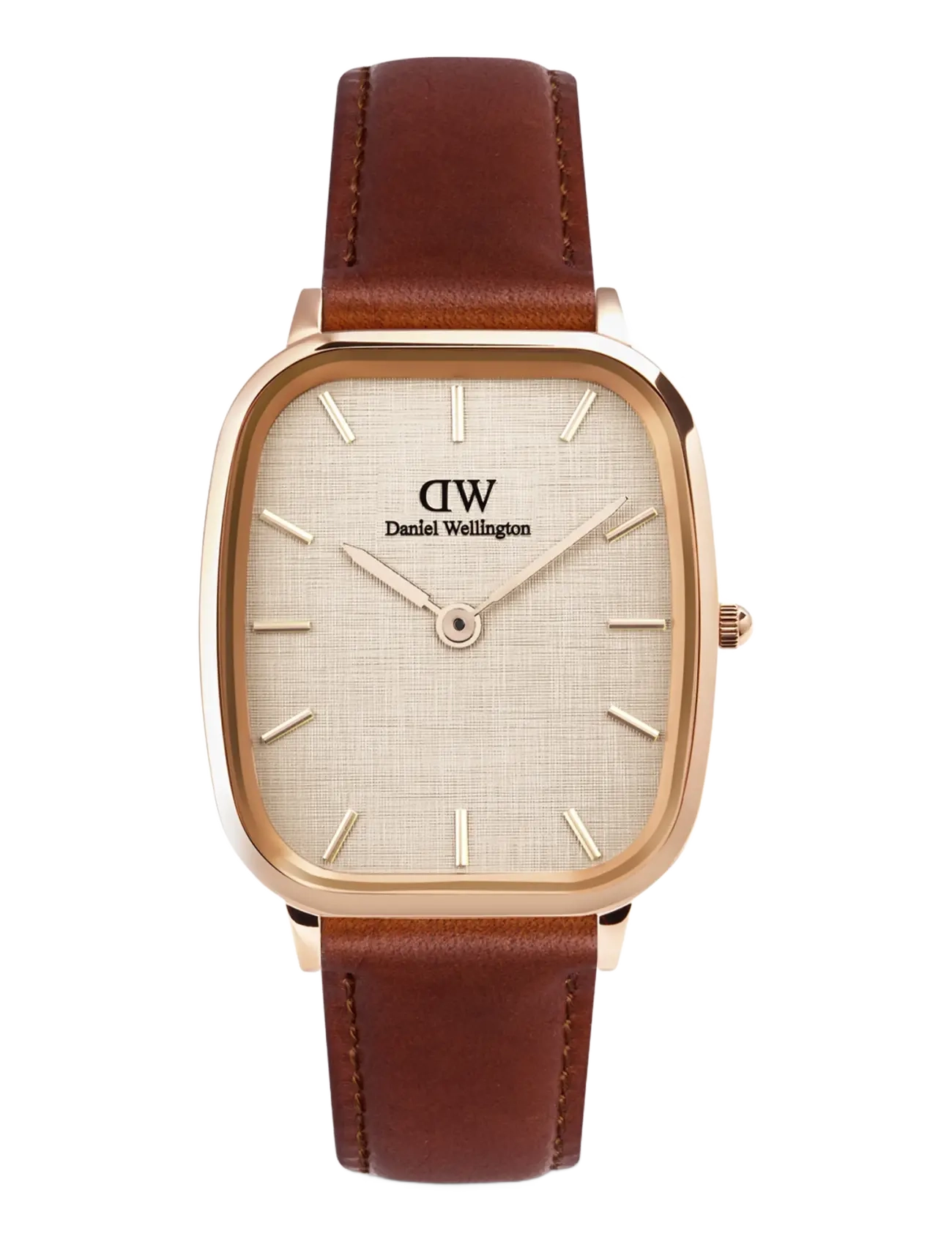 Daniel Wellington Marlon 32x36.30 St Mawes Linen RG - Uhren - ROSE_GOLD / brown