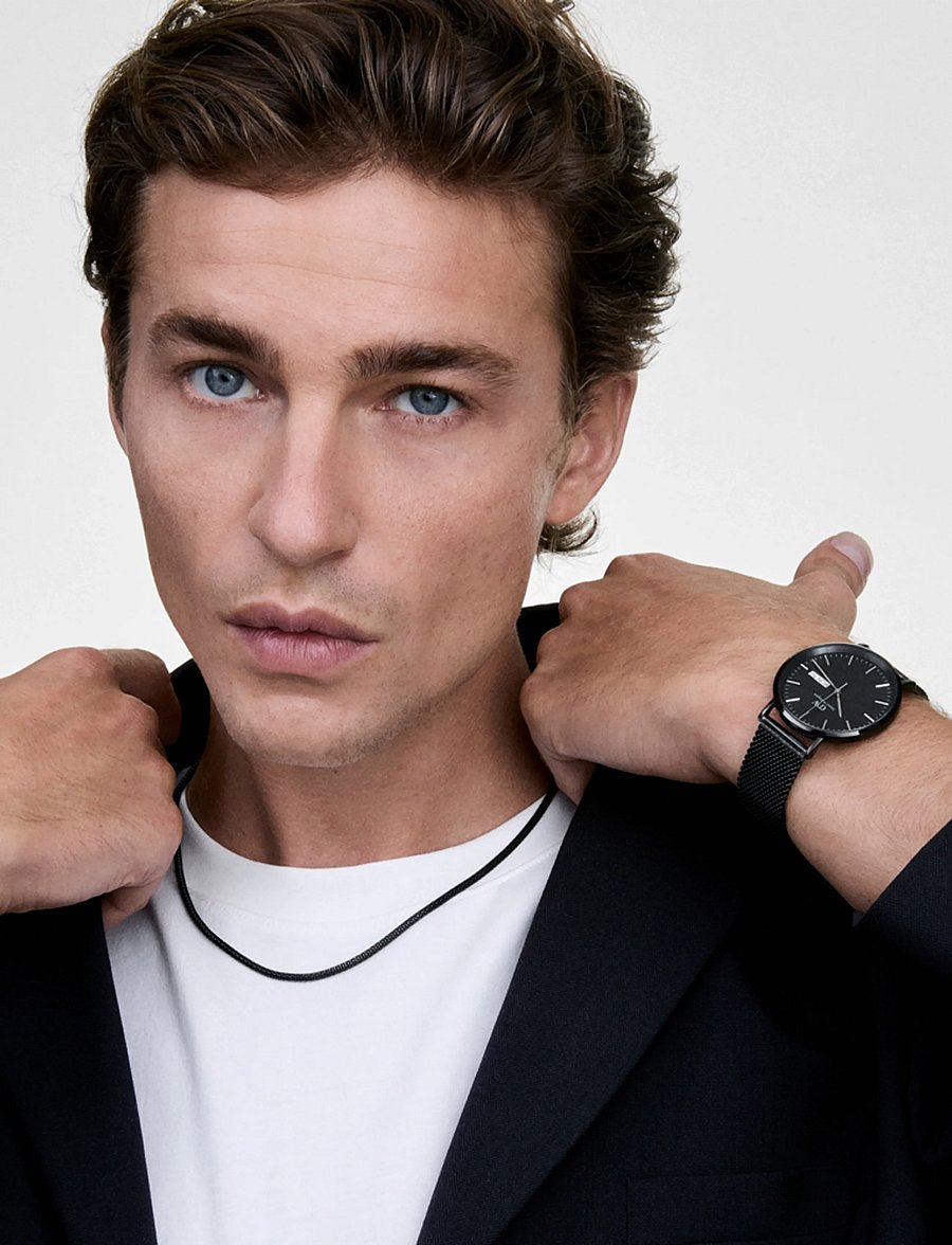 Daniel Wellington - Classic 40 Day Display Onyx Black B - analoge uhren - black - 0