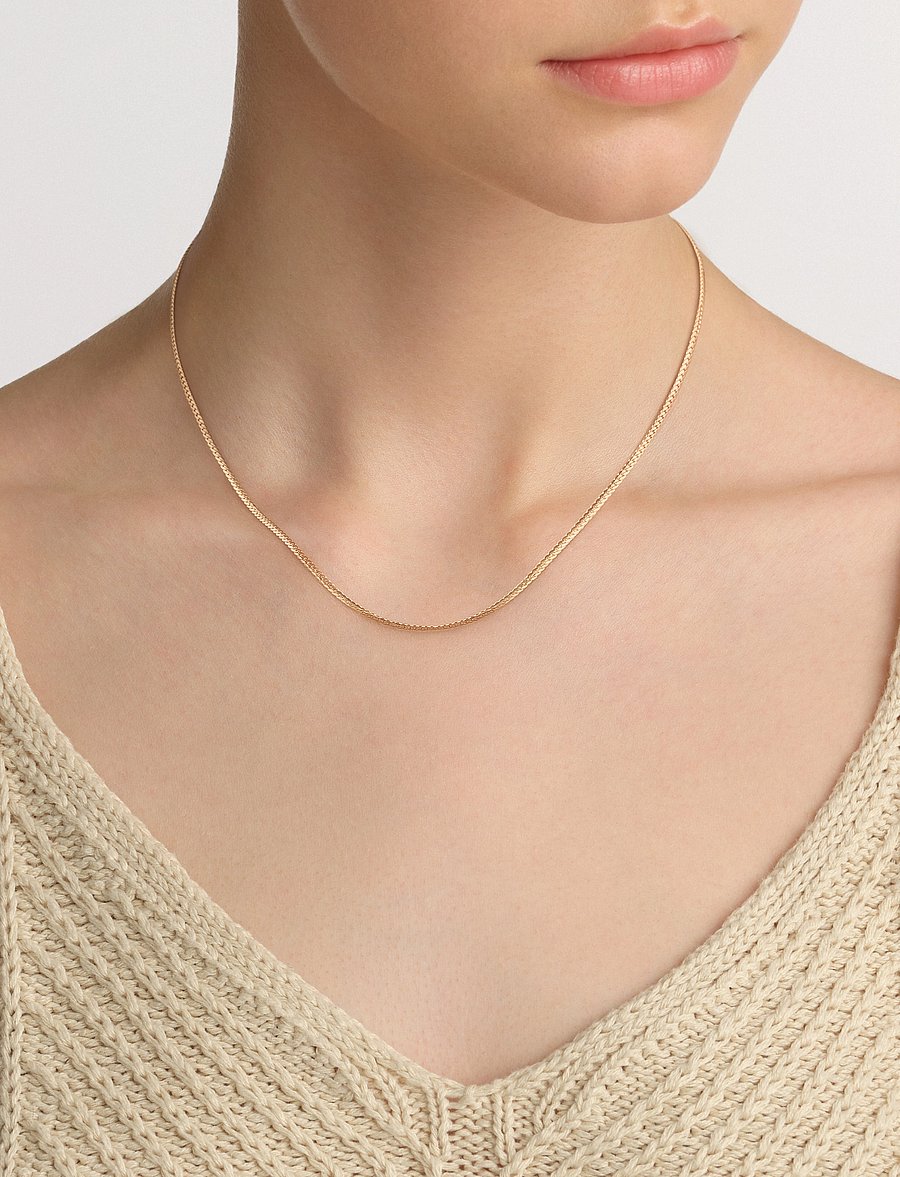 Daniel Wellington - Elan Flat Chain Necklace Short G - halsketten - gold - 0