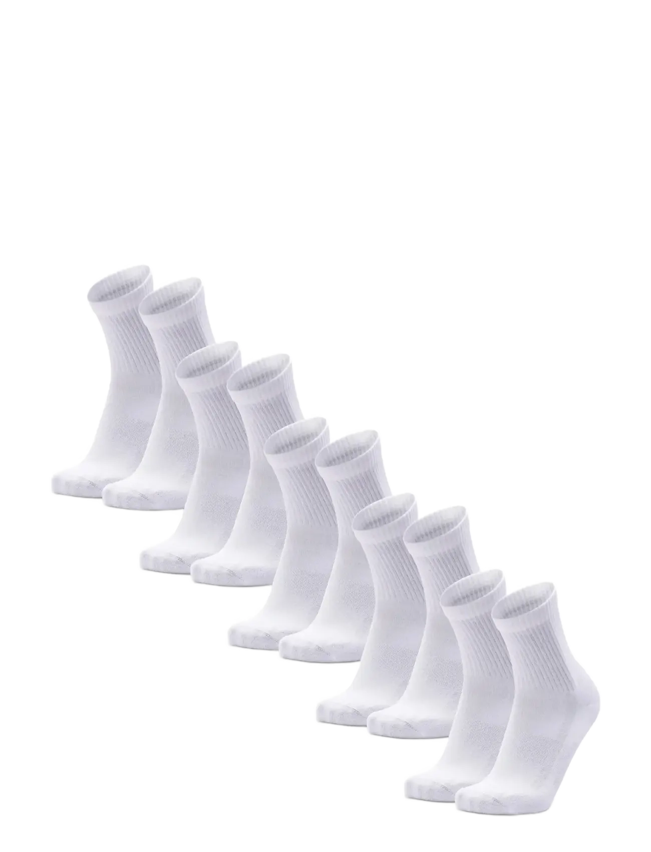 Dänisch ENDURANCE Klassisch Sport Quarter Socken 5-Pack Weiß - 43-47 - Damen
