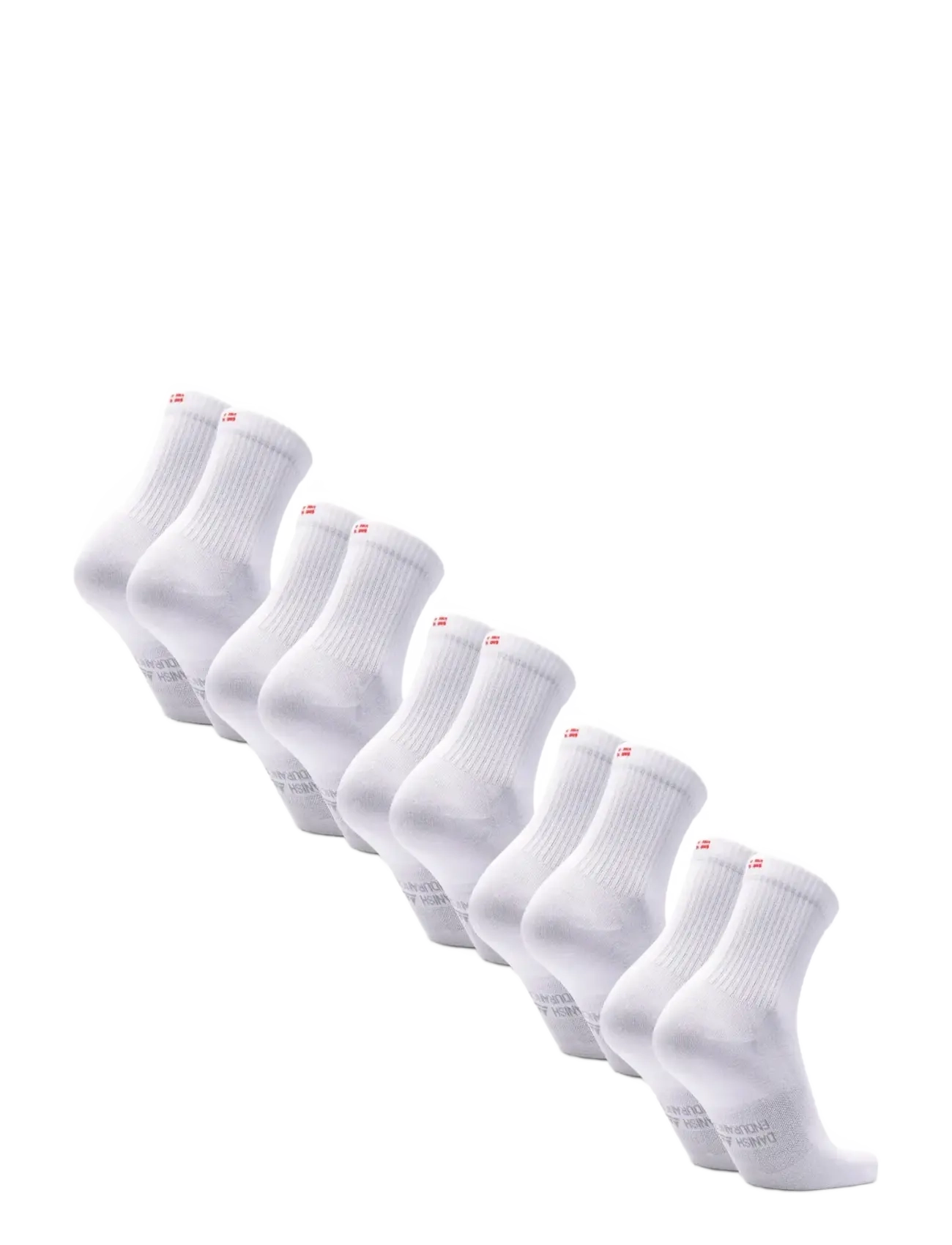 Danish Endurance - Classic Sports Quarter Socks 5-pack - spordisokid - white - 2