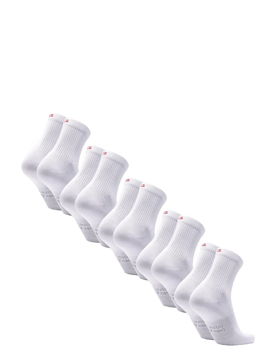 Danish Endurance - Classic Sports Quarter Socks 5-pack - spordisokid - white - 2